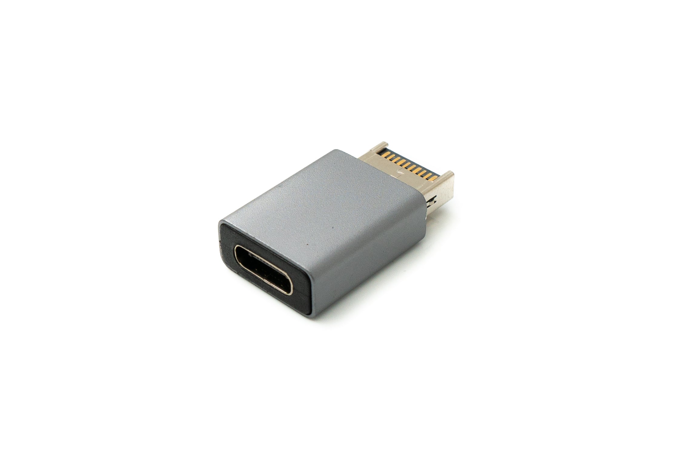 USB 3.1 Adapter Typ E Stecker zu Typ C Buchse grau 2,5 cm 81639660 | System-S