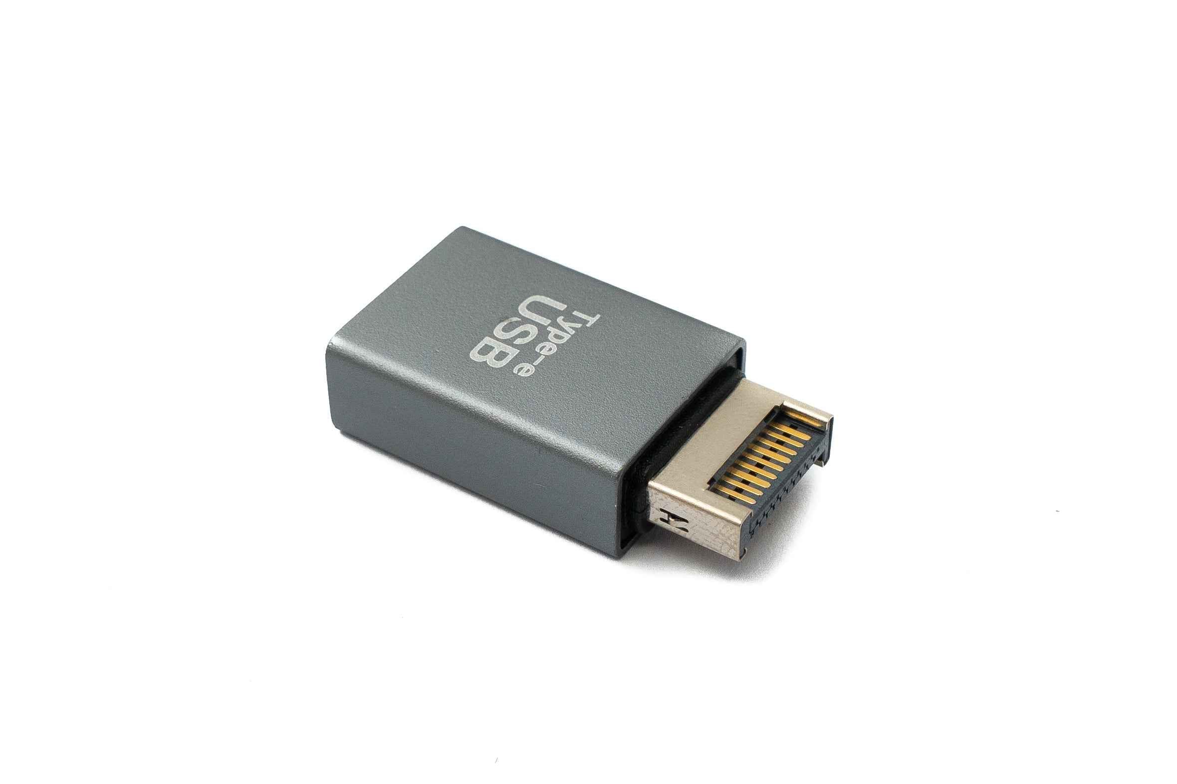 SYSTEM-S USB 3.1 Adapter Typ E Stecker zu 3.0 Typ A Buchse Adapter in Grau