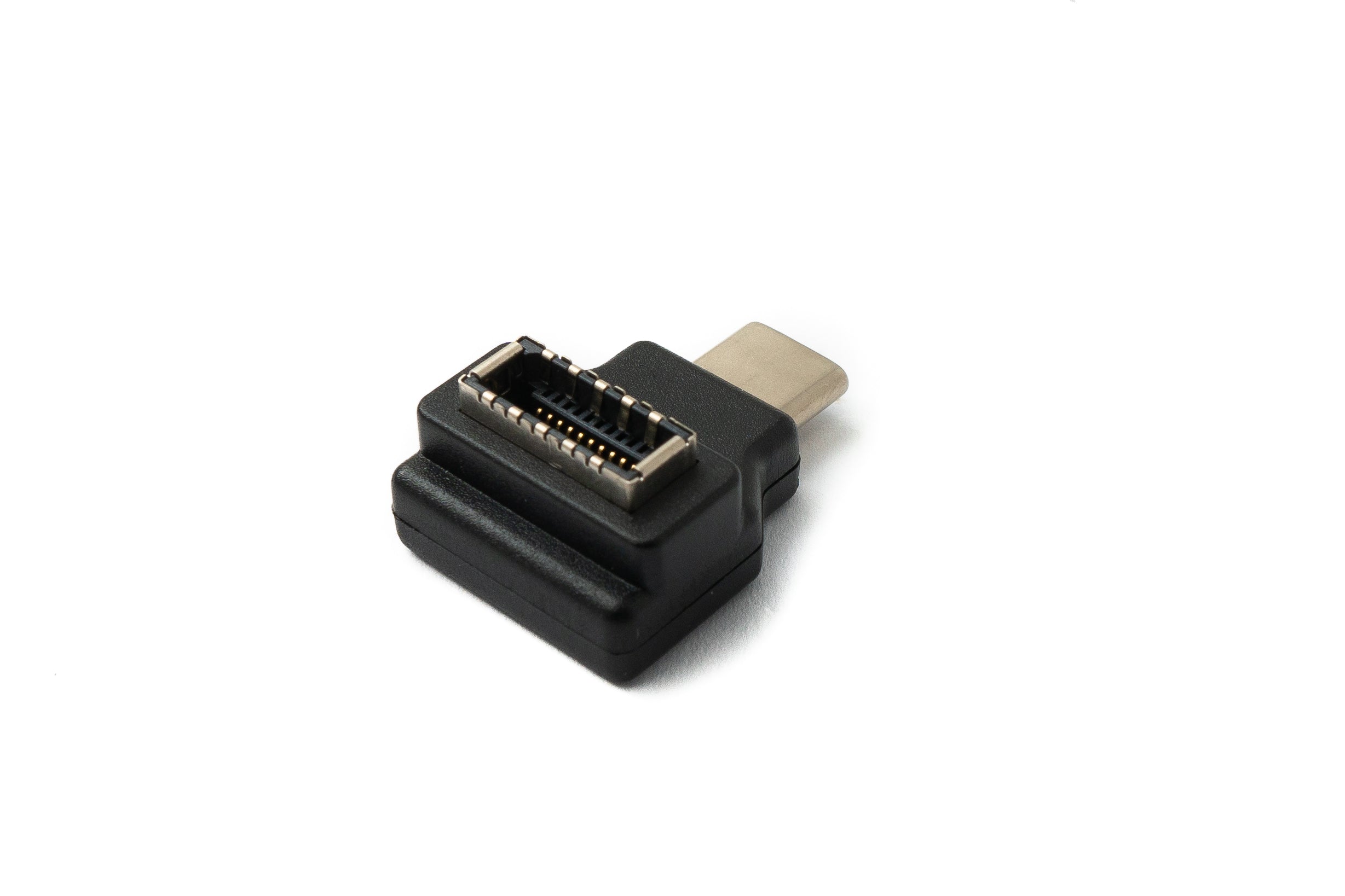USB 3.1 Adapter Typ E Buchse zu Typ C Stecker gewinkelt schwarz 2,6 cm
