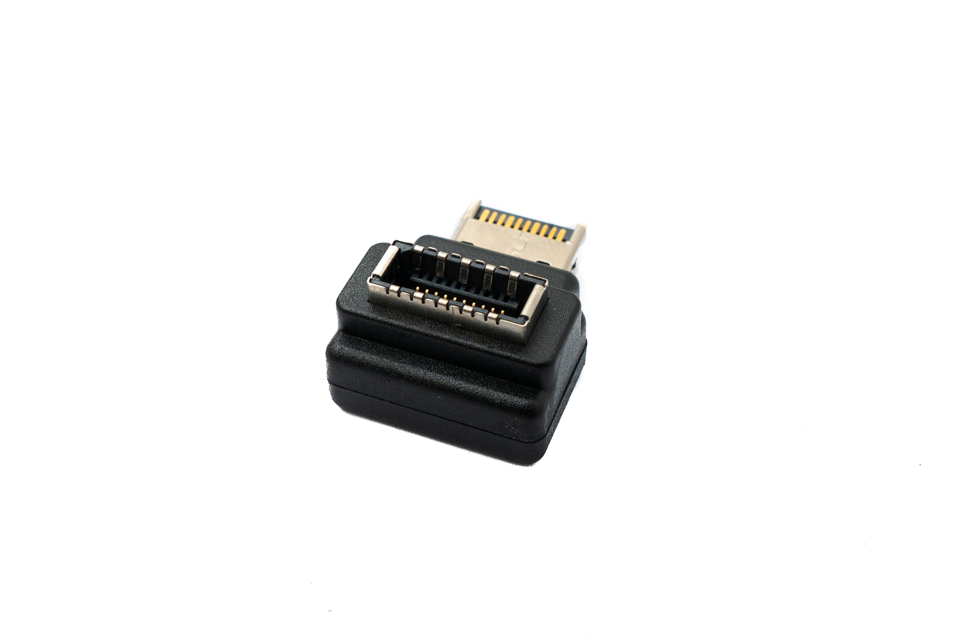 USB 3.1 Adapter Typ E Buchse zu Stecker Winkel schwarz 2,3 cm | System-S