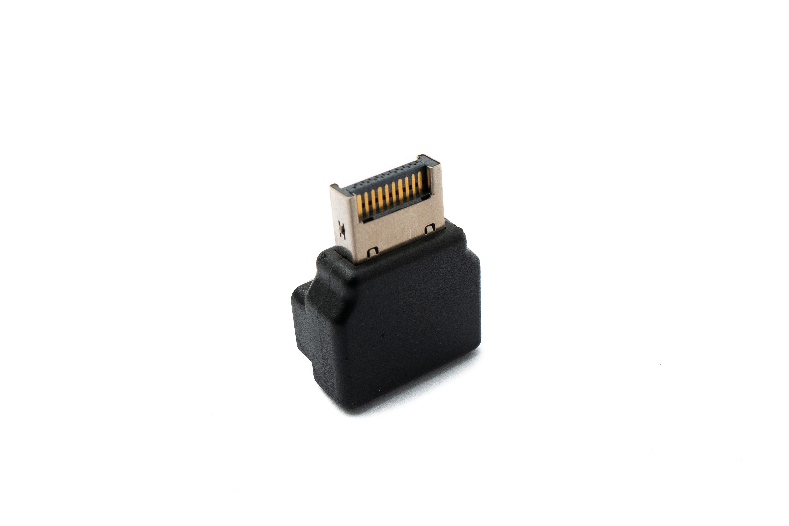 USB 3.1 Adapter Typ E Buchse zu Stecker Winkel schwarz 2,3 cm | System-S