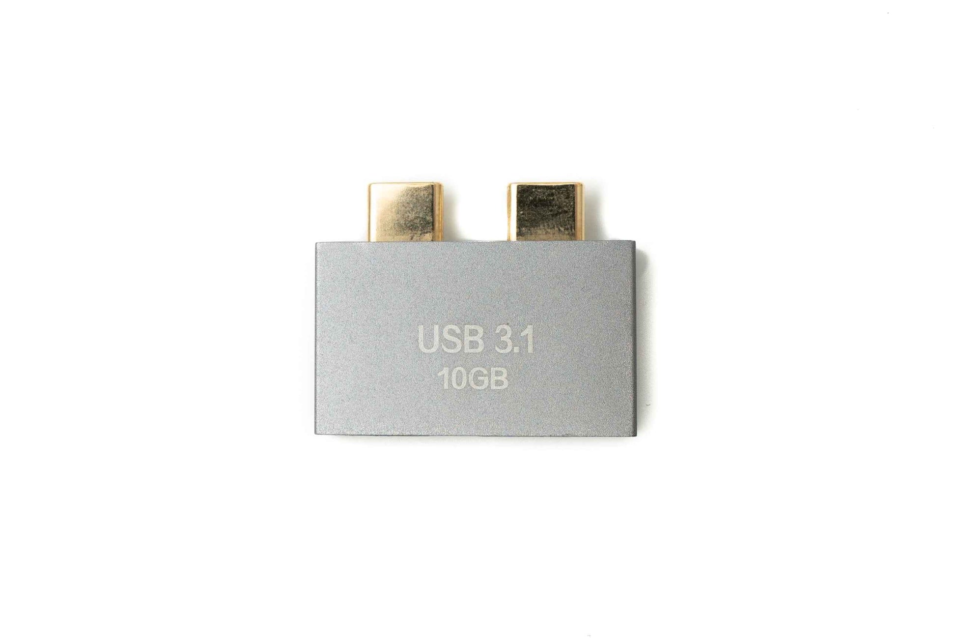 SYSTEM-S USB 3.1 Gen 2 Doppel Adapter 2x Typ C Stecker zu Buchse & 3.0 Typ A Buchse OTG