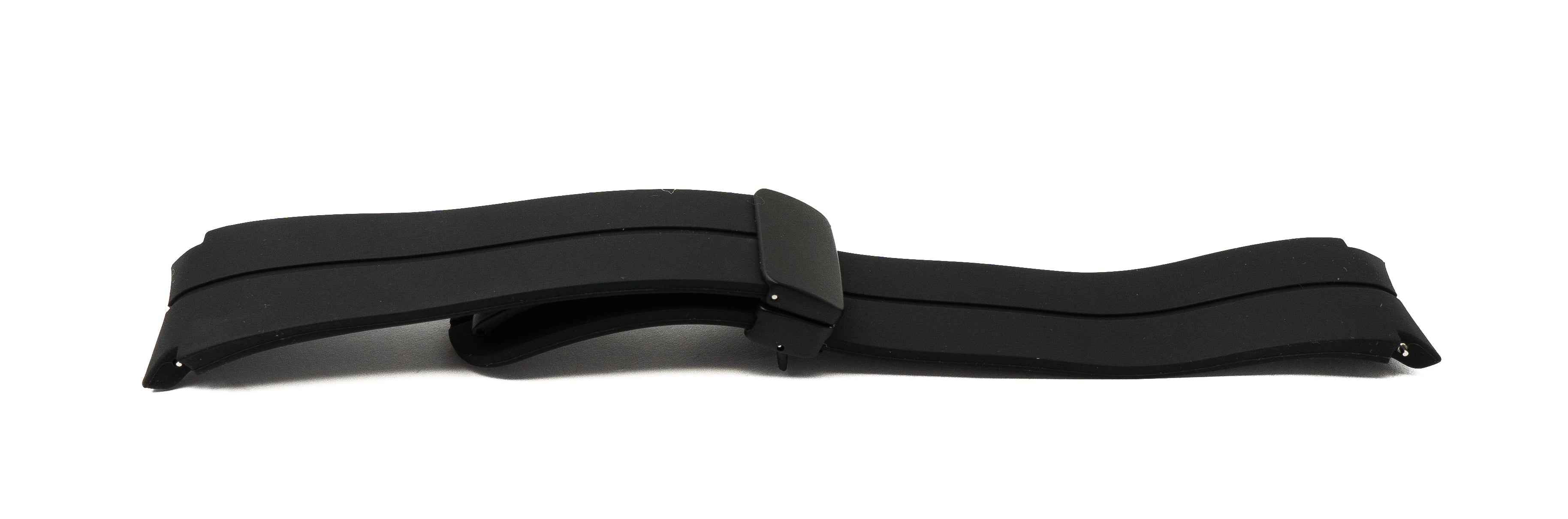 SYSTEM-S Armband 20 mm aus Silikon für Samsung Galaxy Watch 5 4 Smartwatch in Schwarz
