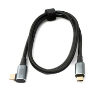 SYSTEM-S USB4 USB Kabel 100 cm Typ C Stecker zu Stecker 40 Gbit/s USB 4.0 geflochten Winkel