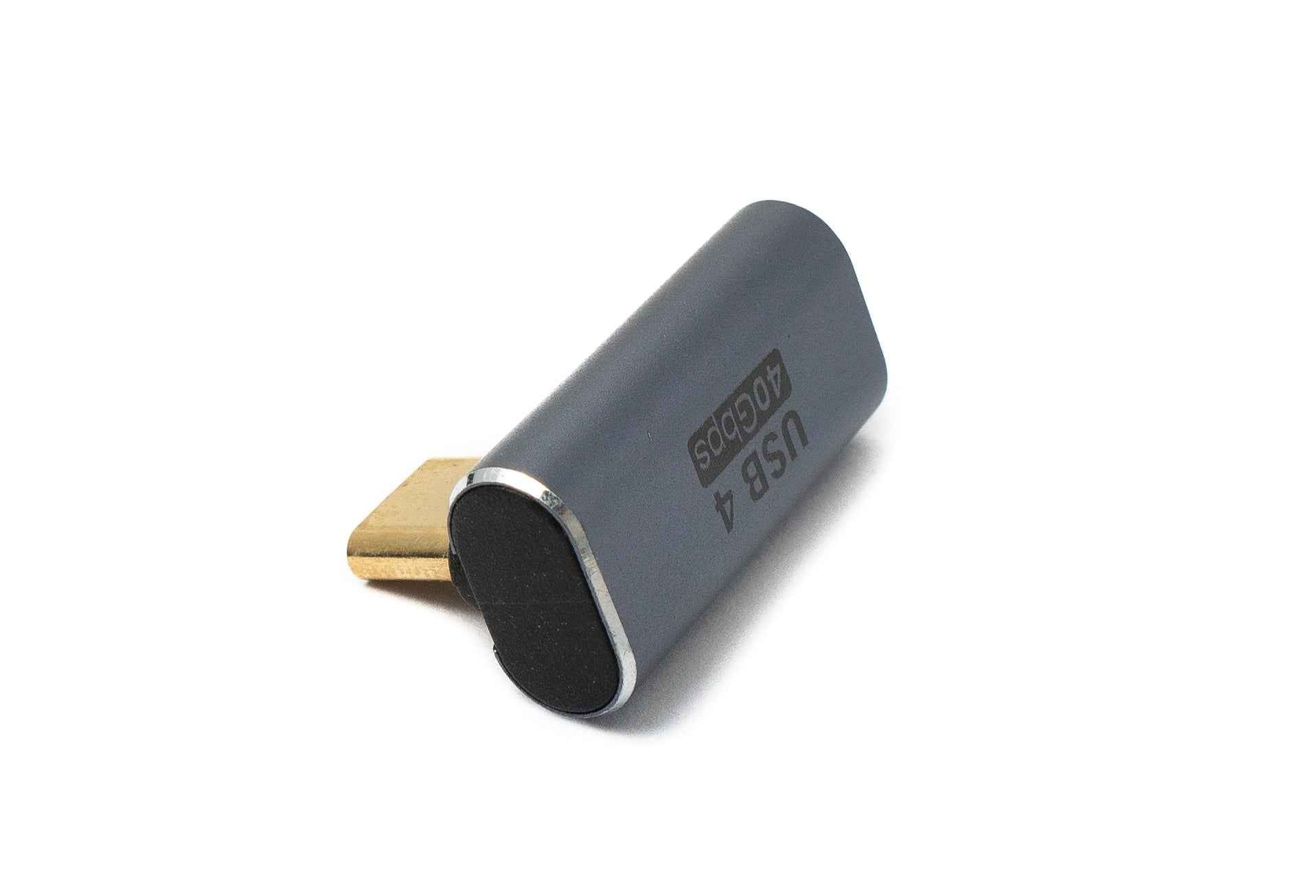 SYSTEM-S USB4 USB Adapter Typ C Stecker zu Buchse 40 Gbit/s Winkel USB 4.0 für macOS