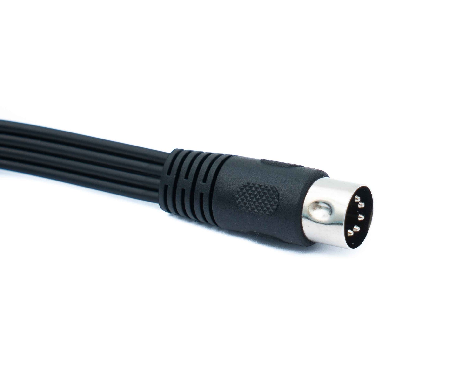 SYSTEM-S Cinch 4 RCA Kabel 150 cm Stecker zu DIN 5 polig Stecker Stereo Schwarz