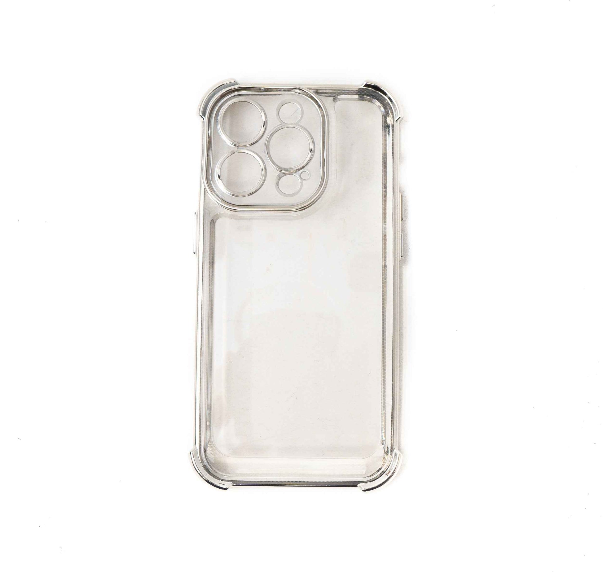SYSTEM-S Schutzhülle stoßfest aus TPU in Glanz Grau Transparent Hülle für iPhone 14 Pro