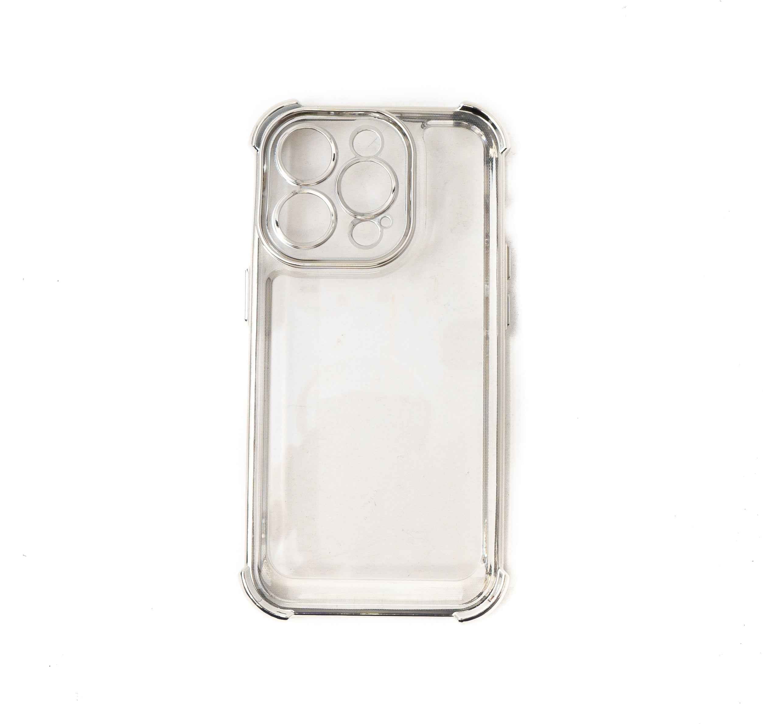 SYSTEM-S Schutzhülle stoßfest aus TPU in Glanz Grau Transparent Hülle für iPhone 14 Pro