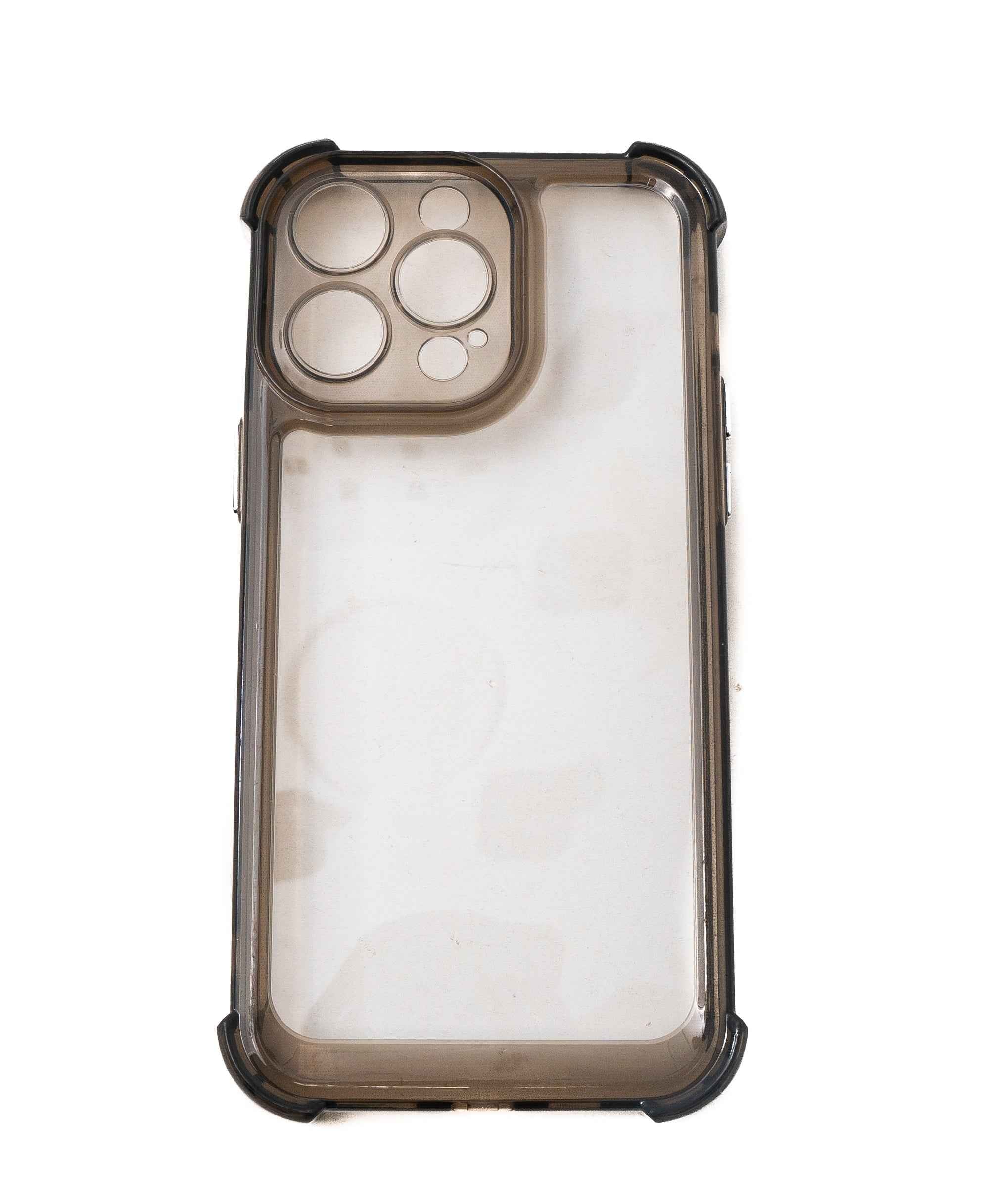 SYSTEM-S Schutzhülle stoßfest aus TPU in Schwarz Transparent Hülle für iPhone 14 Pro Max