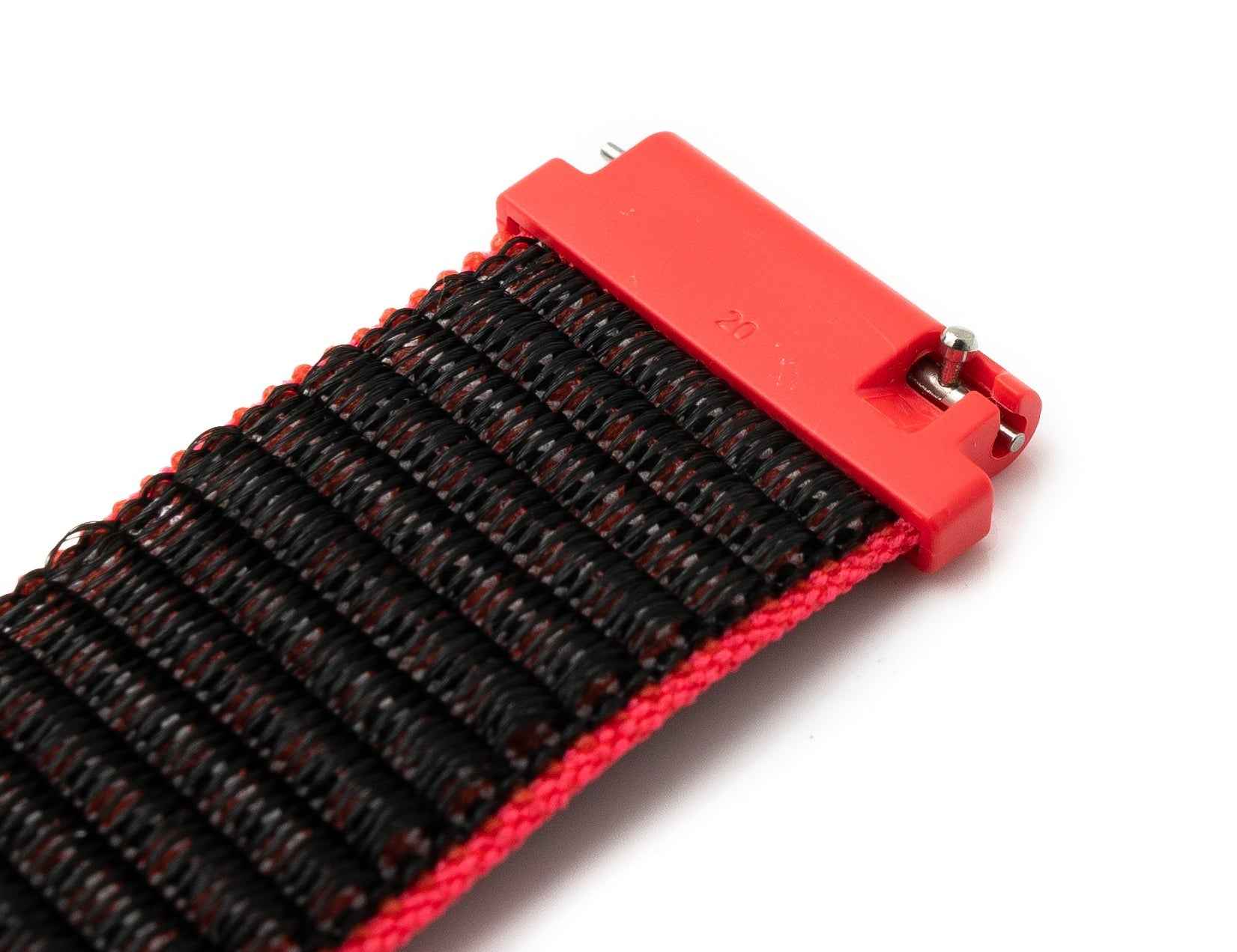 SYSTEM-S Armband 20 mm aus Nylon für Huawei Watch Smartwatch in Rot