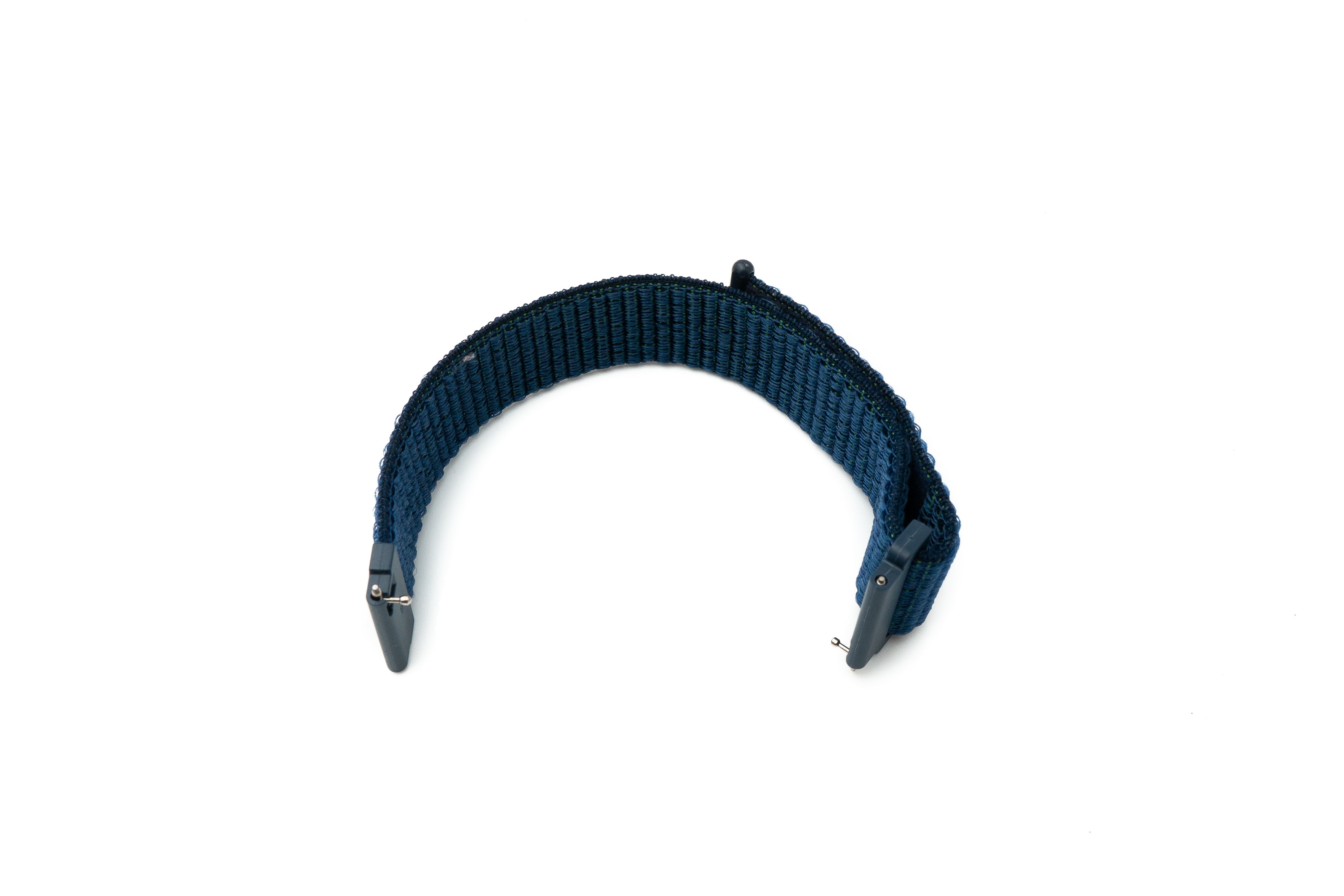 Smartwatch-Armband Nylon 22 mm Dunkelblau-Grau Klettverschluss für Fitbit Versa
