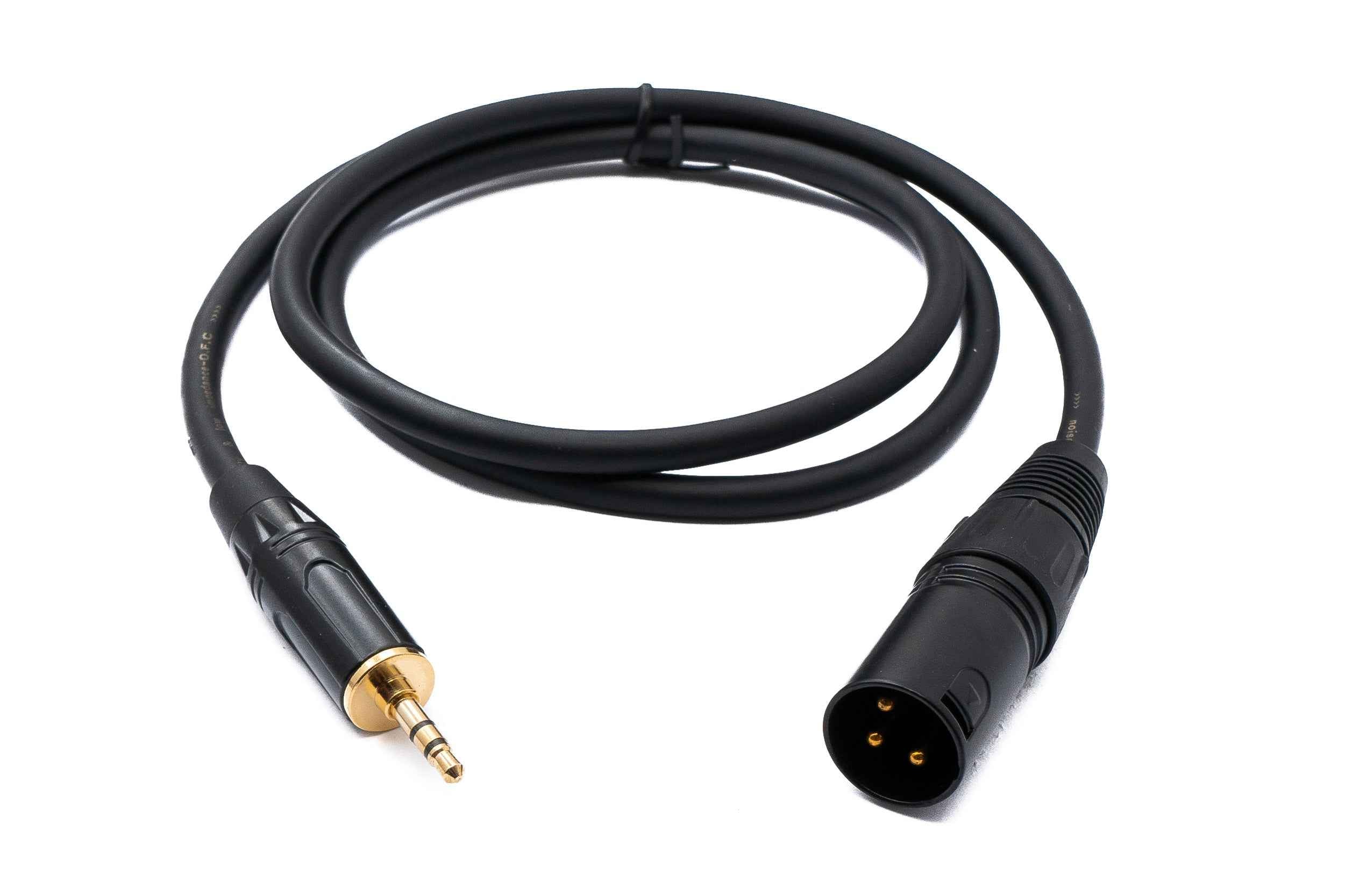 SYSTEM-S Audio XLR Kabel 100 cm 3 polig Stecker zu Klinke AUX 3,5 mm 3 polig TRS Stecker