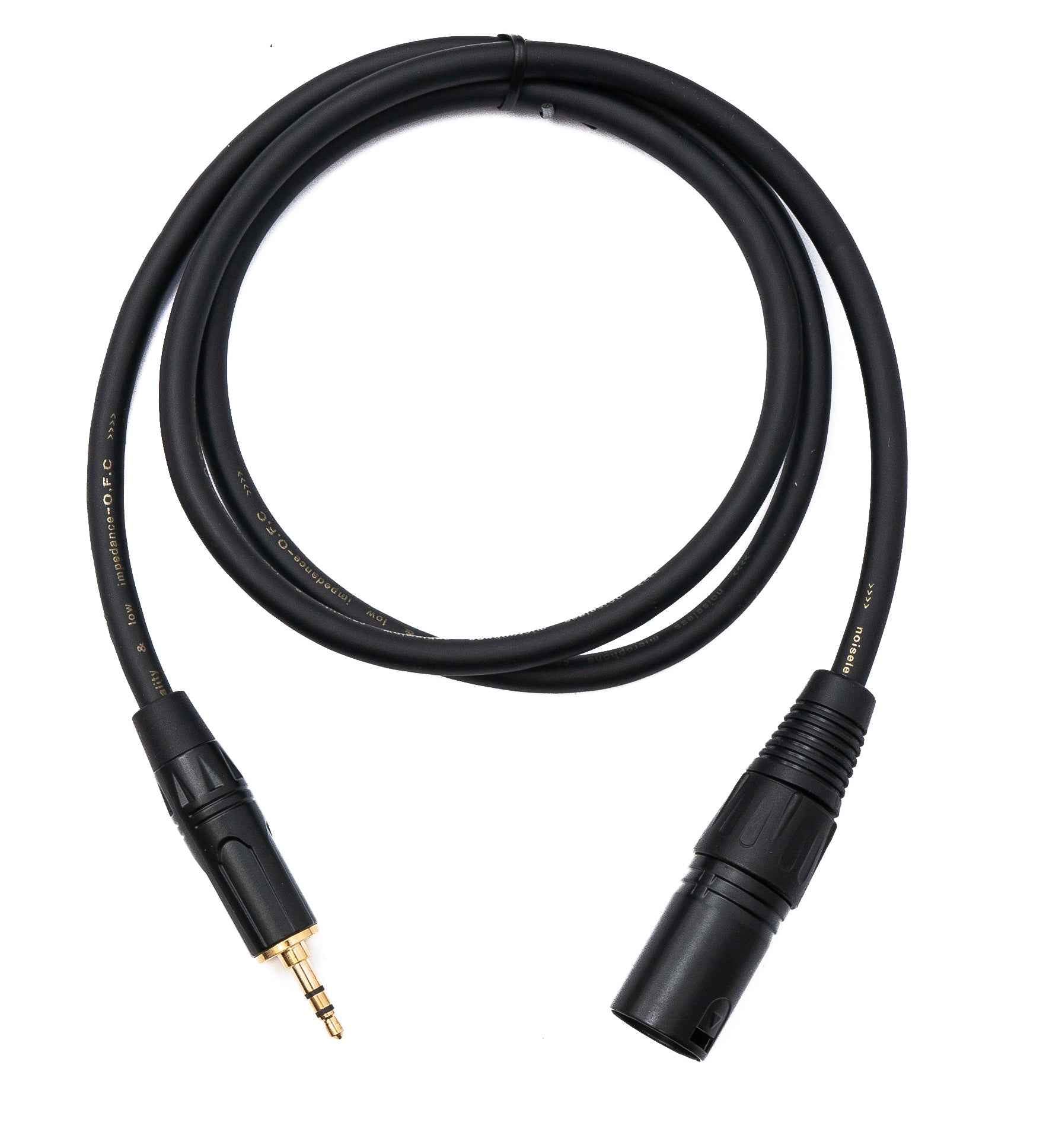 SYSTEM-S Audio XLR Kabel 100 cm 3 polig Stecker zu Klinke AUX 3,5 mm 3 polig TRS Stecker