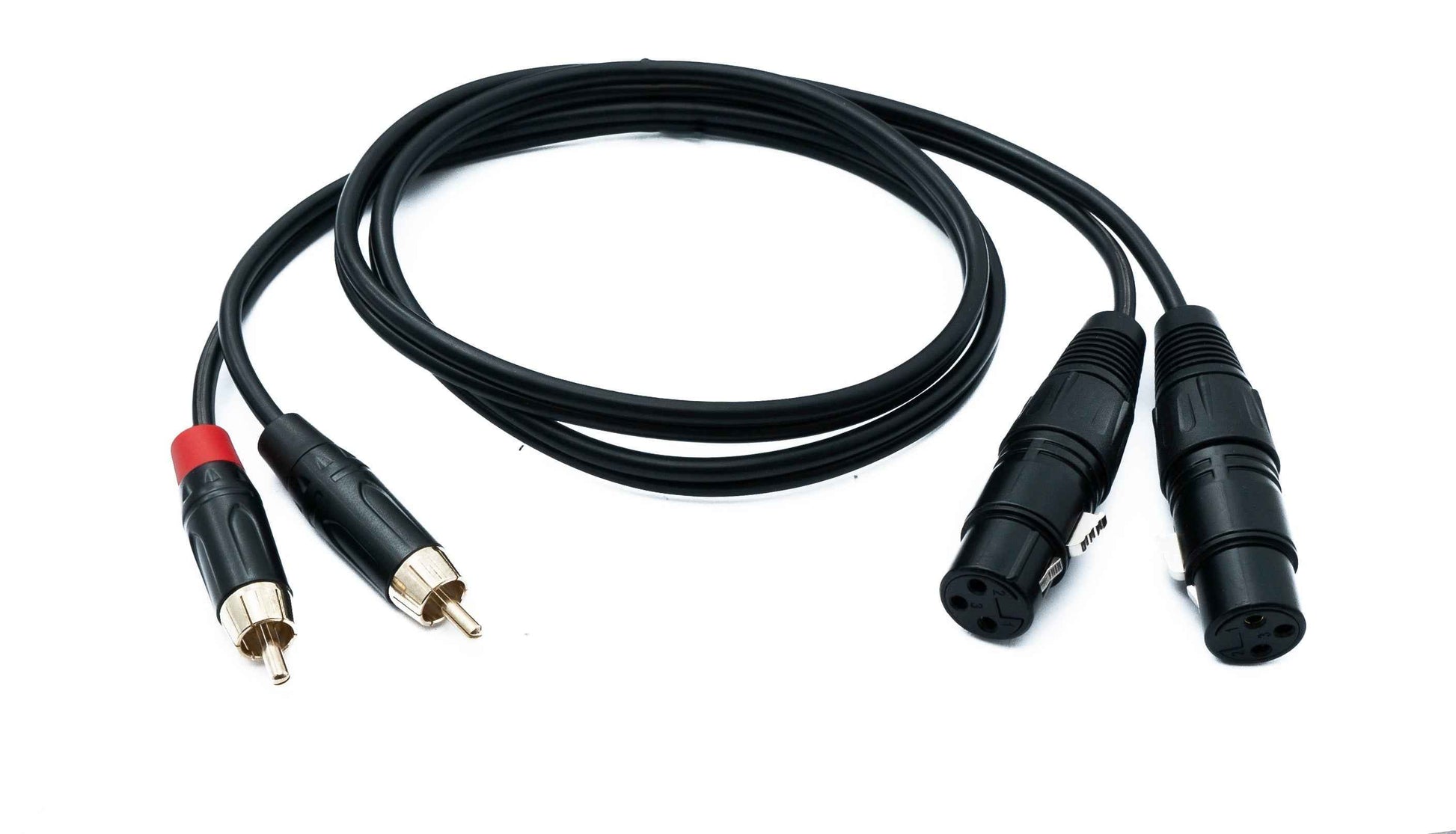 SYSTEM-S Audio XLR Kabel 100 cm 2x 3 polig Buchse zu 2x Cinch RCA 2 polig Stecker
