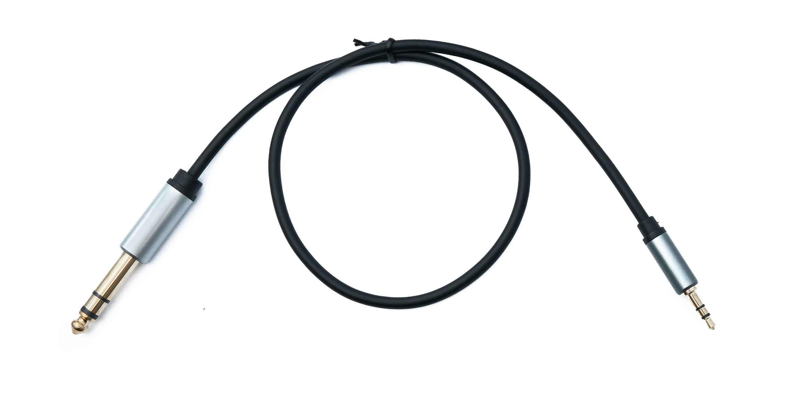 SYSTEM-S Audio Klinke Kabel 50 cm 6,35 mm 2 polig Stecker zu 3,5 mm 3 polig Stecker AUX