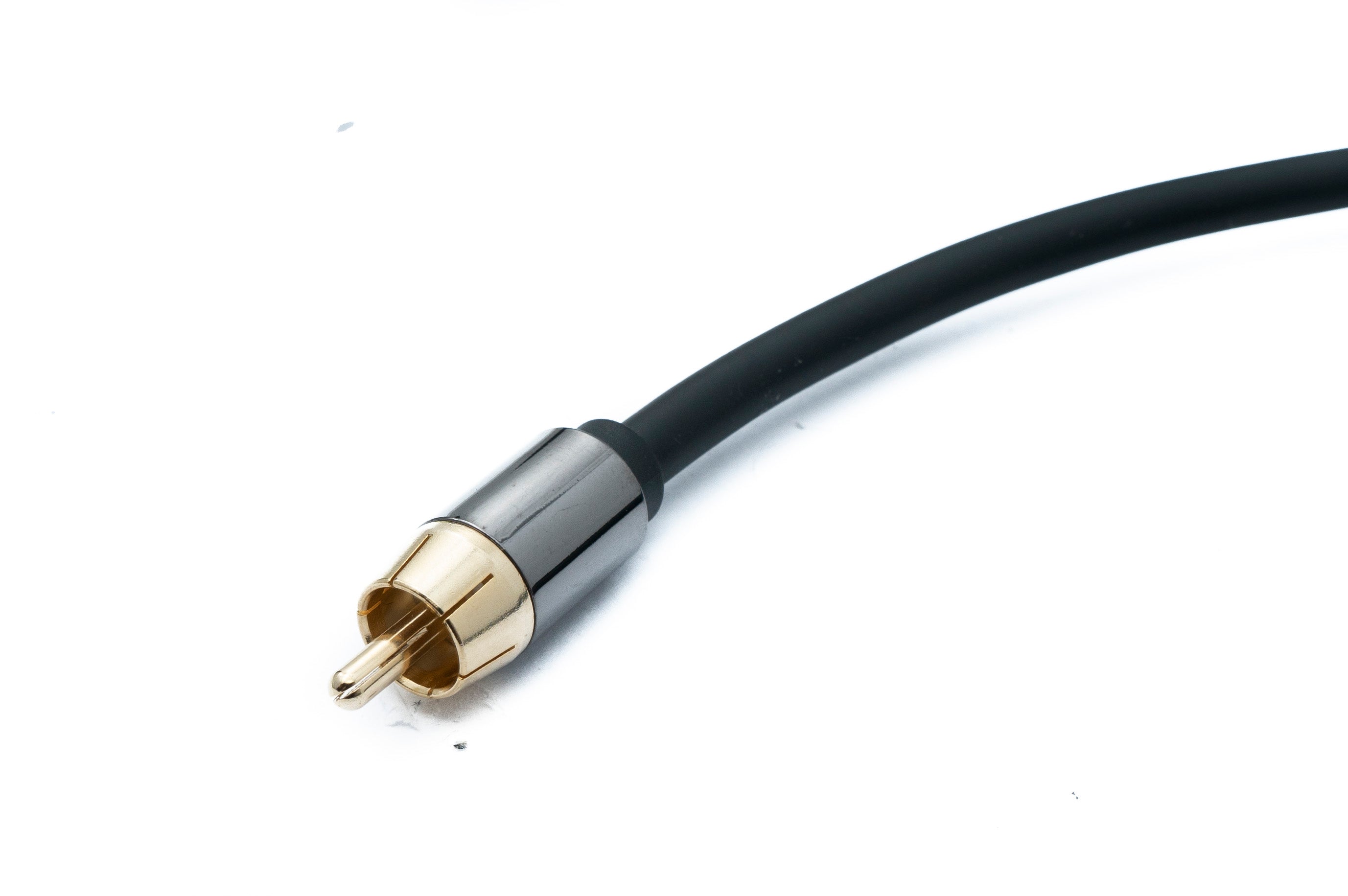 Audio Cinch RCA Kabel 100 cm 1-polig Stecker zu Stecker schwarz | System-S