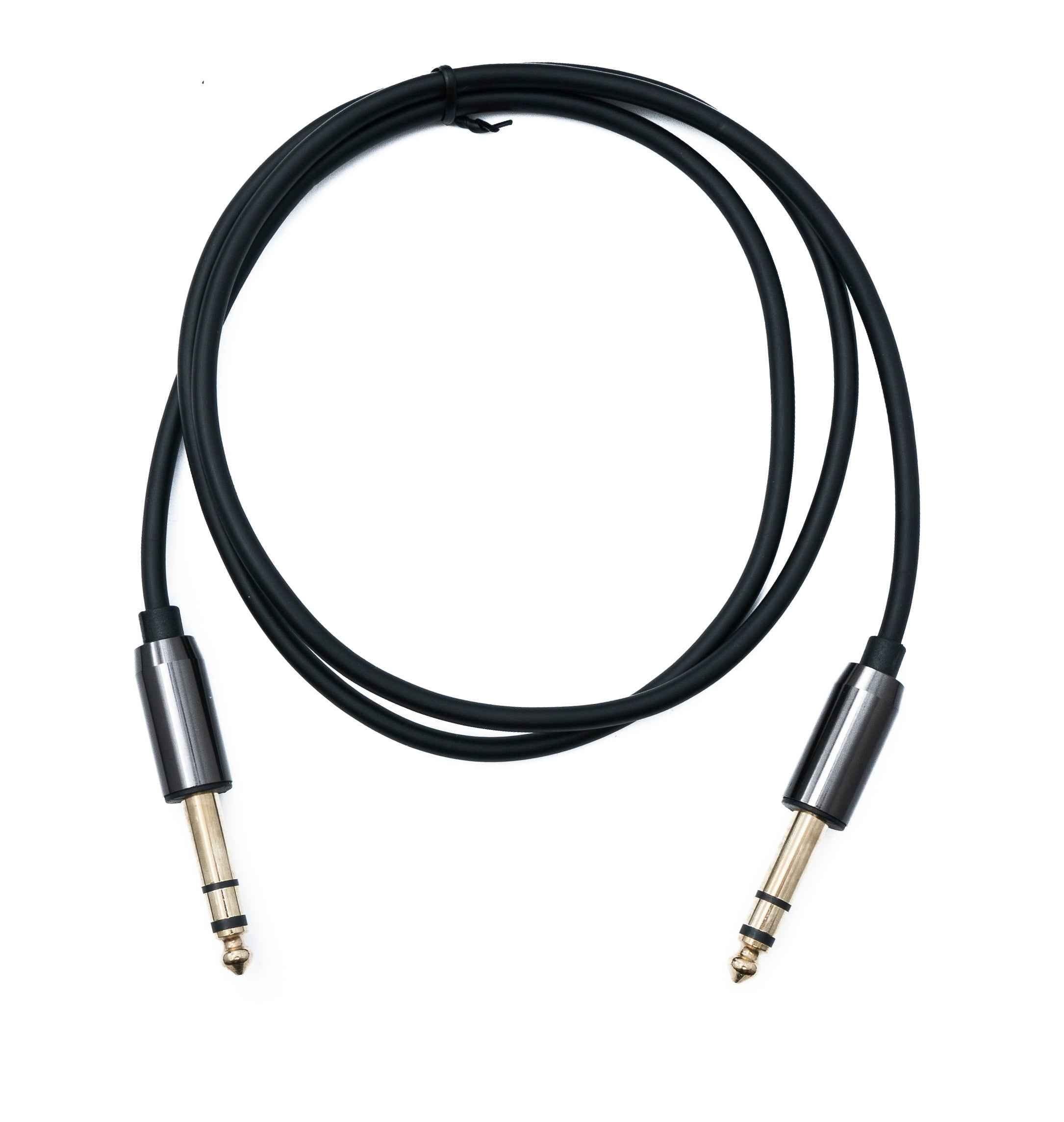 SYSTEM-S Audio Klinke Kabel 100 cm AUX 6,35 mm 3 polig TRS Stecker zu Stecker