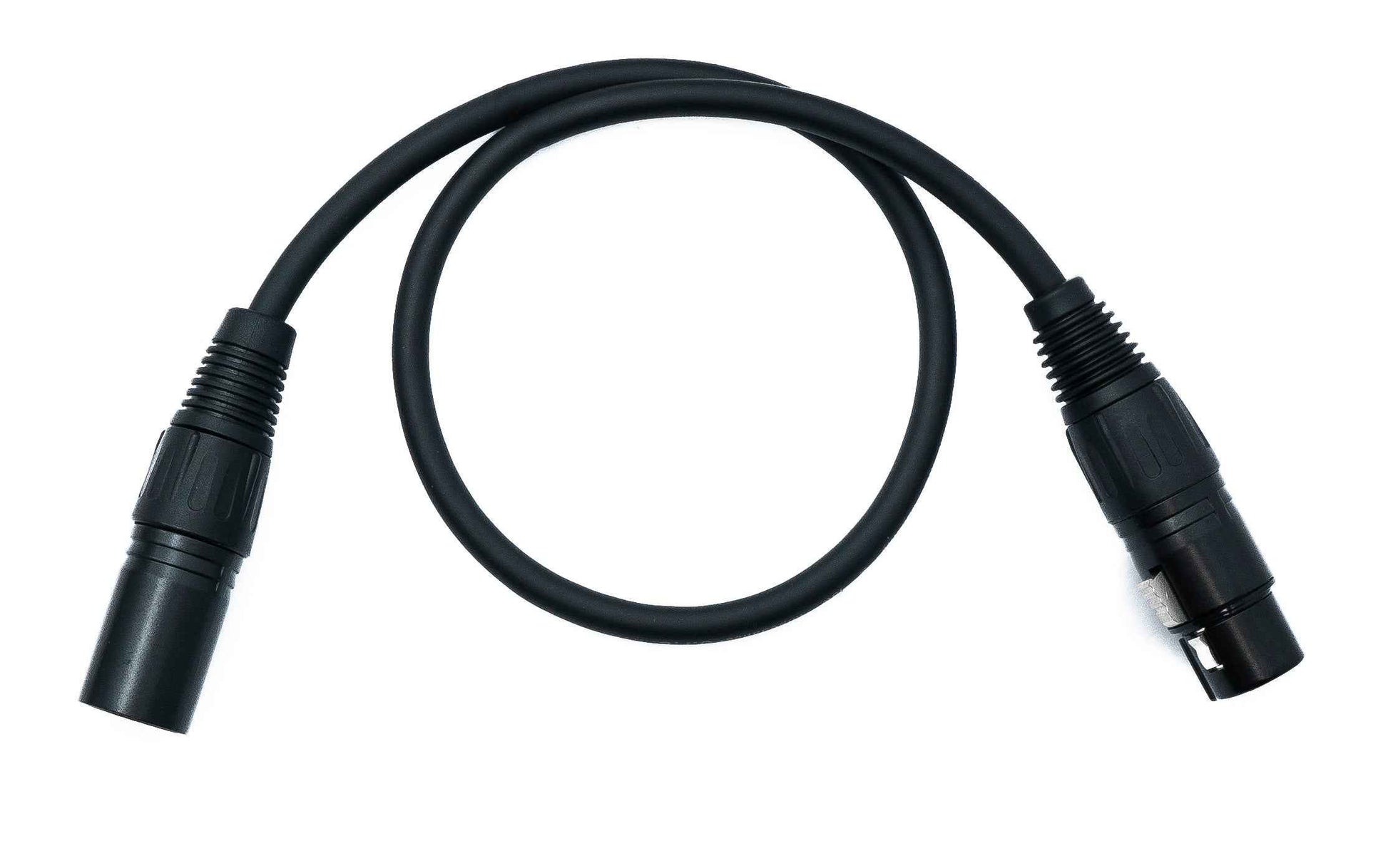 SYSTEM-S Audio XLR Kabel 100 cm 5 polig Buchse zu 3 polig Stecker in Schwarz