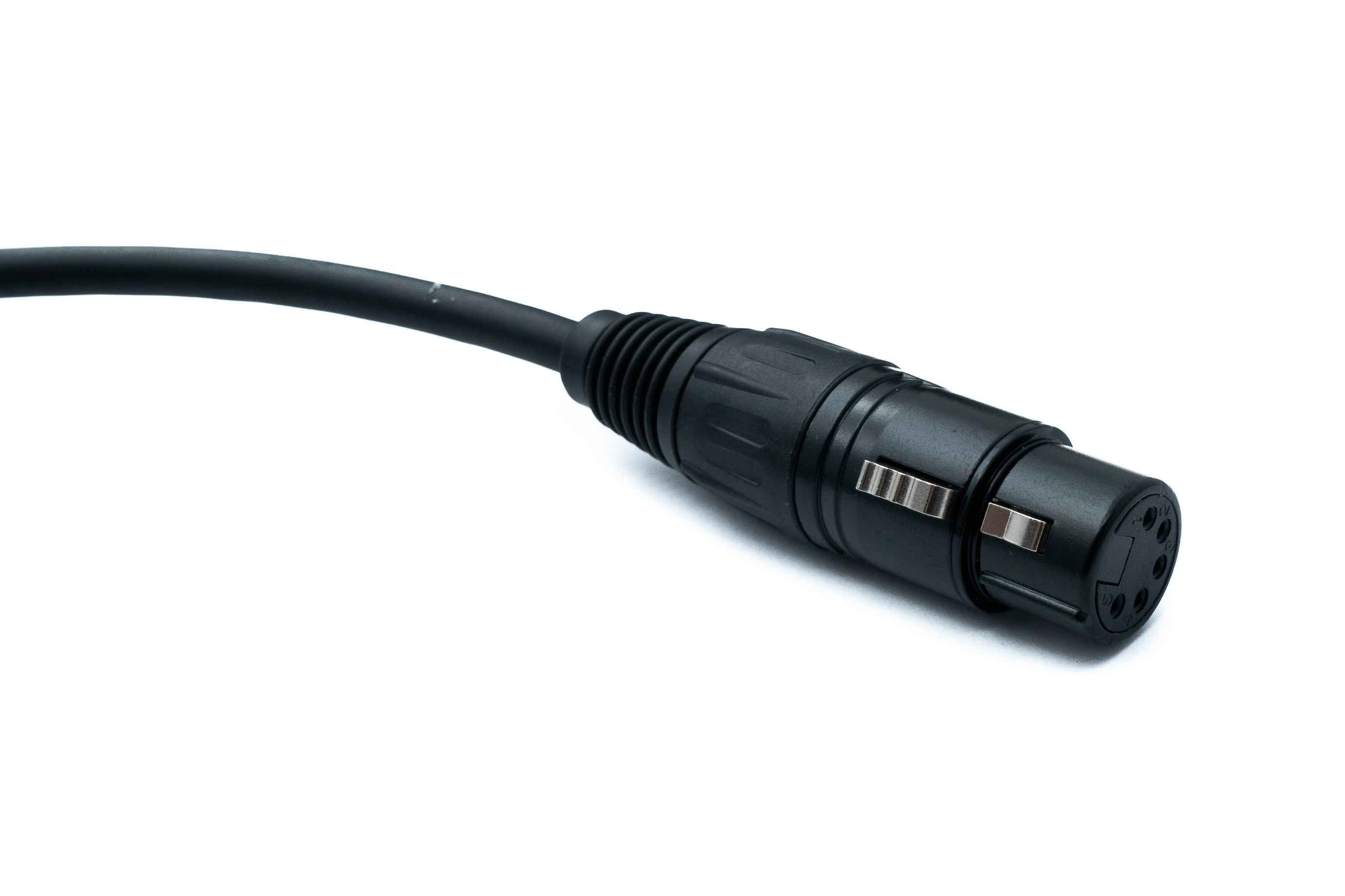 SYSTEM-S Audio XLR Kabel 100 cm 5 polig Buchse zu 3 polig Stecker in Schwarz