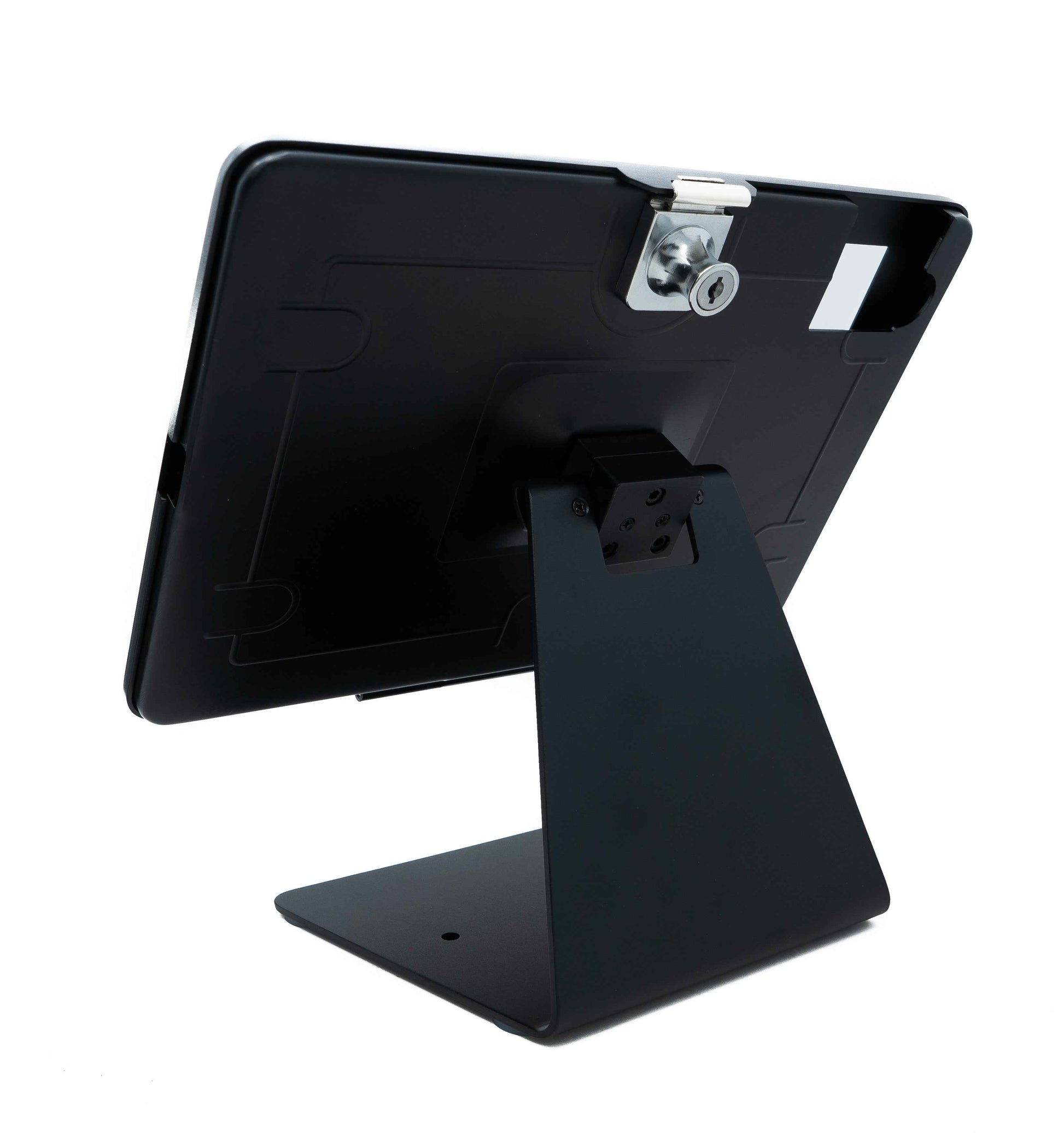 SYSTEM-S Tisch Halterung 180° Ständer abschließbar für iPad 10 Pro 11 Air 4 5 in Schwarz