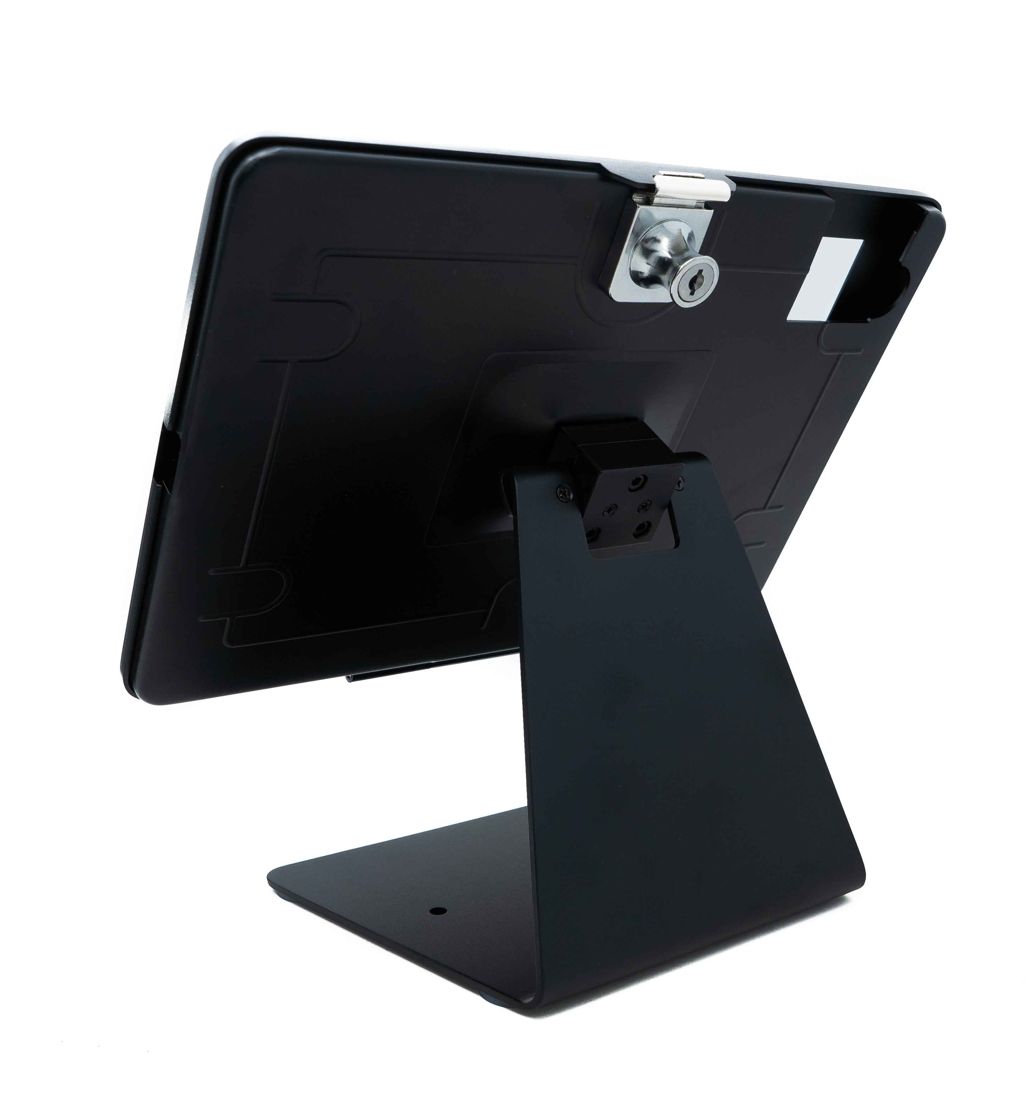 SYSTEM-S Tisch Halterung 180° Ständer abschließbar für iPad 10 Pro 11 Air 4 5 in Schwarz