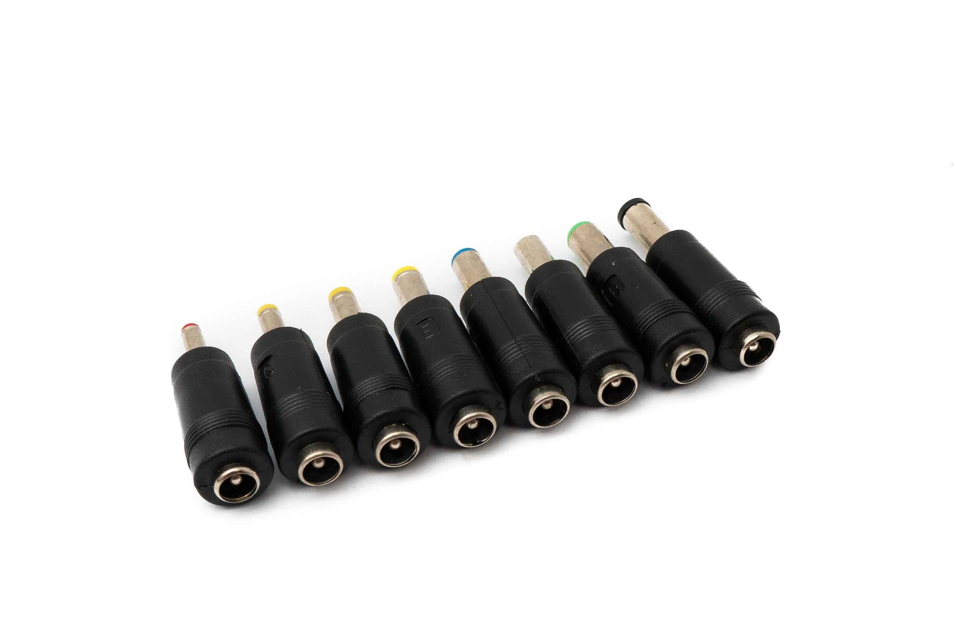 SYSTEM-S DC Adapter 8er Set DC 20V 5,5 x 2,1 mm zu weiteren DC Buchse Kabel in Schwarz