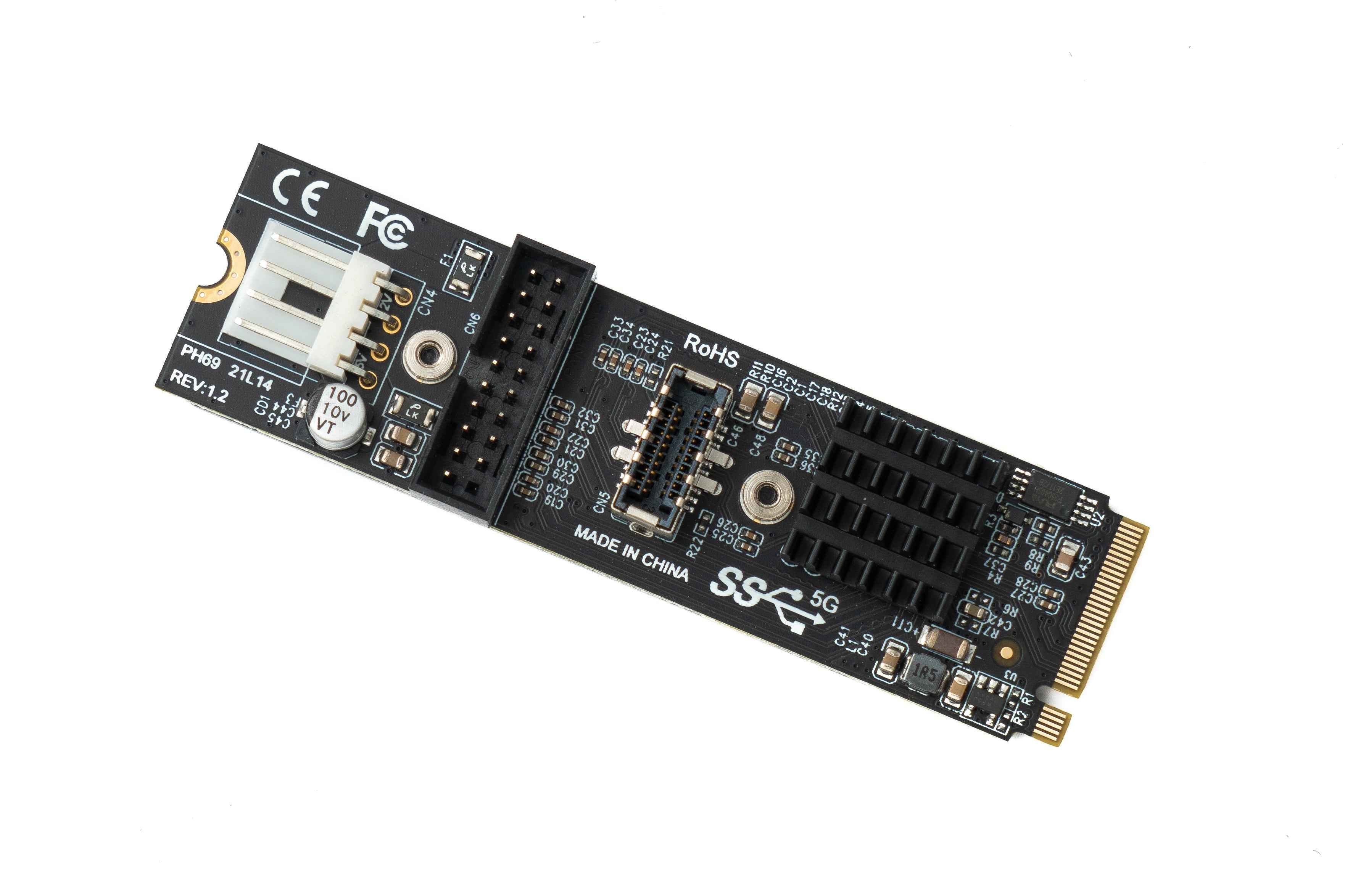 SYSTEM-S NVME Adapter M-key M.2 NGFF SATA SSD zu USB 3.1 Typ C & 3.0 Typ A Stecker Grau