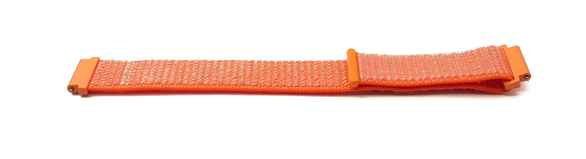 SYSTEM-S Armband 20 mm aus Nylon für Huawei Watch Smartwatch in Orange