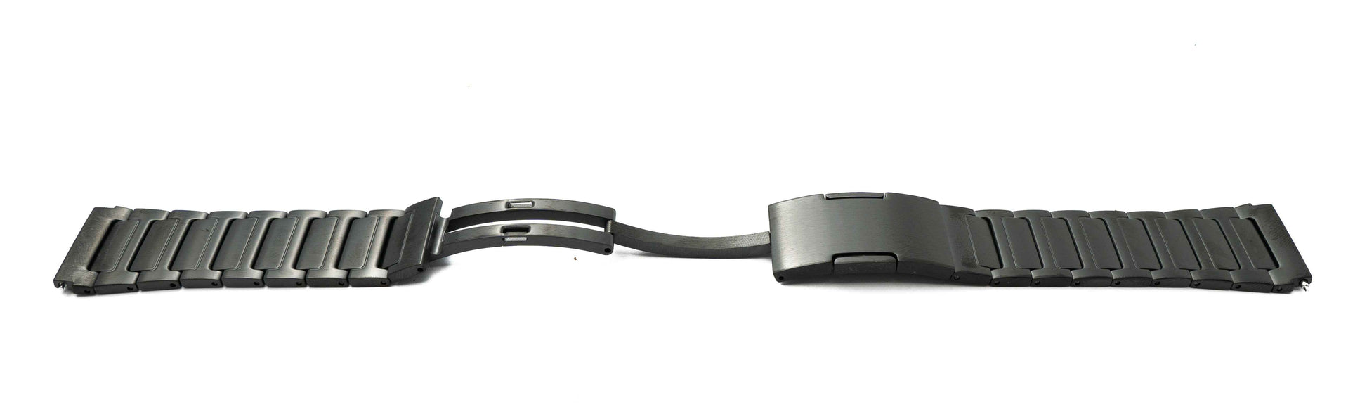 SYSTEM-S Armband 22 mm aus Titan mit Faltschließe für Huawei Smartwatch in Schwarz