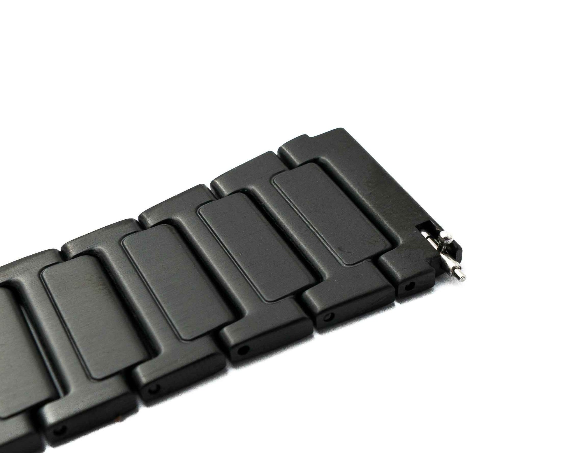 SYSTEM-S Armband 22 mm aus Titan mit Faltschließe für Huawei Smartwatch in Schwarz