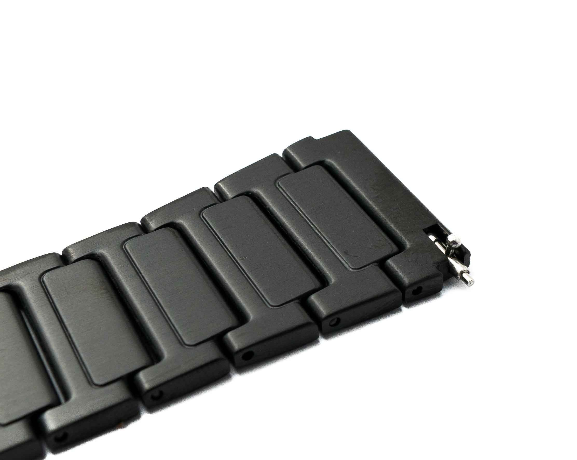 SYSTEM-S Armband 22 mm aus Titan mit Faltschließe für Huawei Smartwatch in Schwarz