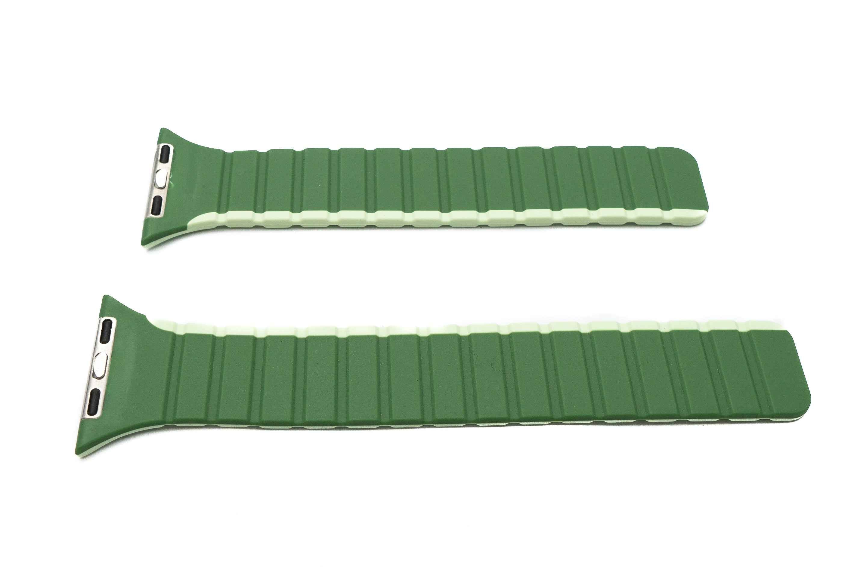 SYSTEM-S Armband 38 40 41 mm aus Silikon flexibel magnetisch für Apple Watch Smartwatch Grün Lime
