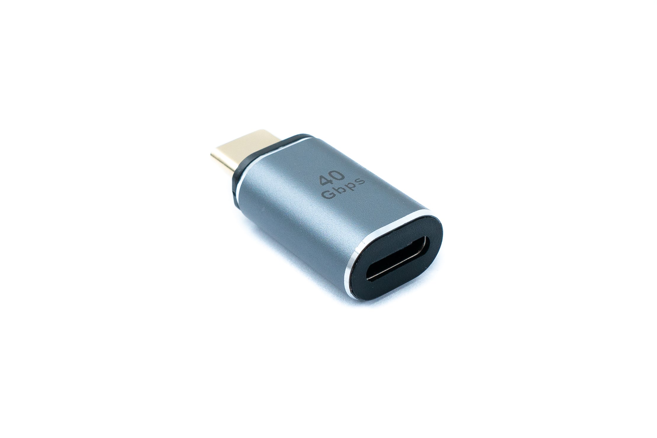 USB4 Adapter USB-C Stecker zu Buchse 40 Gbit/s 100 W grau 85062555 | SYSTEM-S