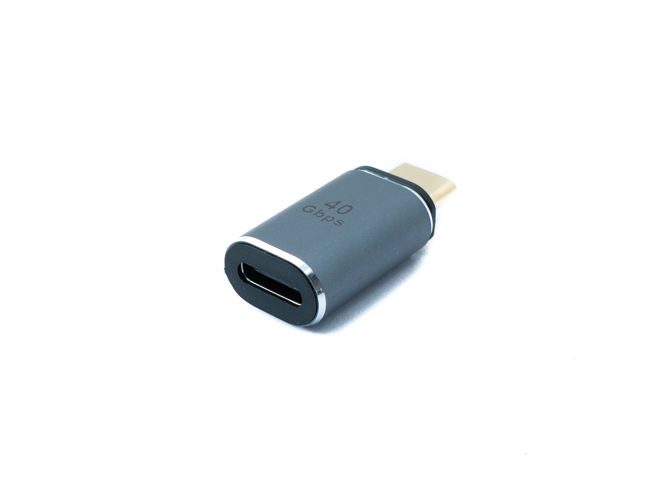 USB4 Adapter USB-C Stecker zu Buchse 40 Gbit/s 100 W grau 85062555 | SYSTEM-S