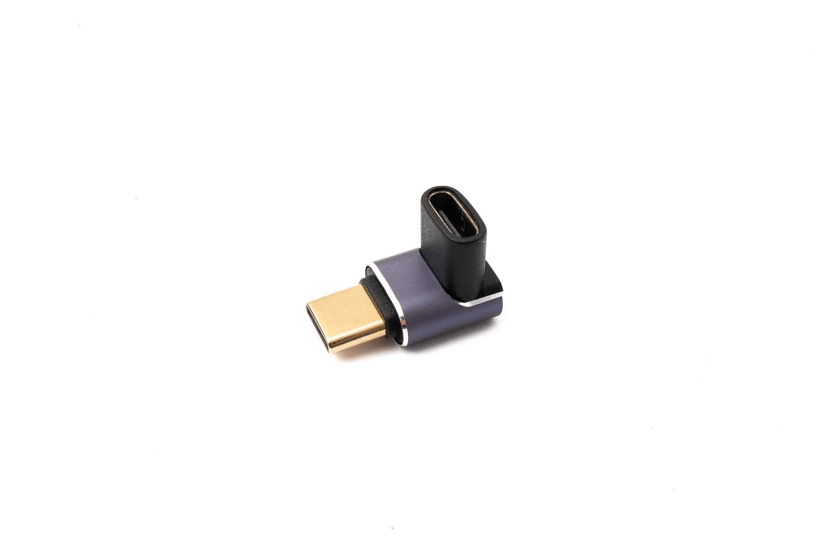 USB4 Adapter USB-C Stecker zu Buchse 40 Gbit/s 100W gewinkelt grau 85062360