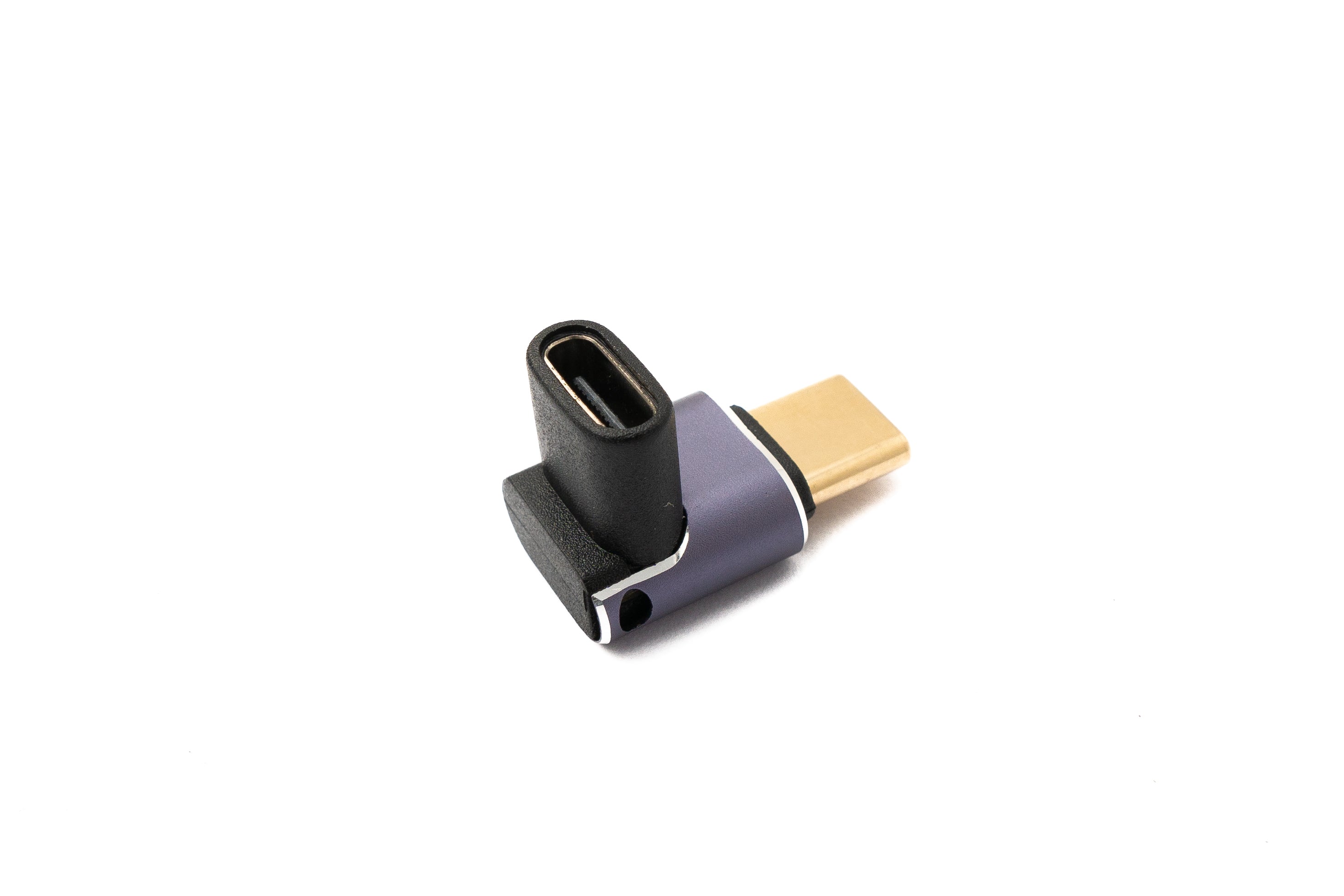 USB4 Adapter USB-C Stecker zu Buchse 40 Gbit/s 100W gewinkelt grau 85062360