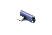 USB4 Adapter USB-C Stecker zu Buchse 40 Gbit/s 240 W gewinkelt grau | SYSTEM-S