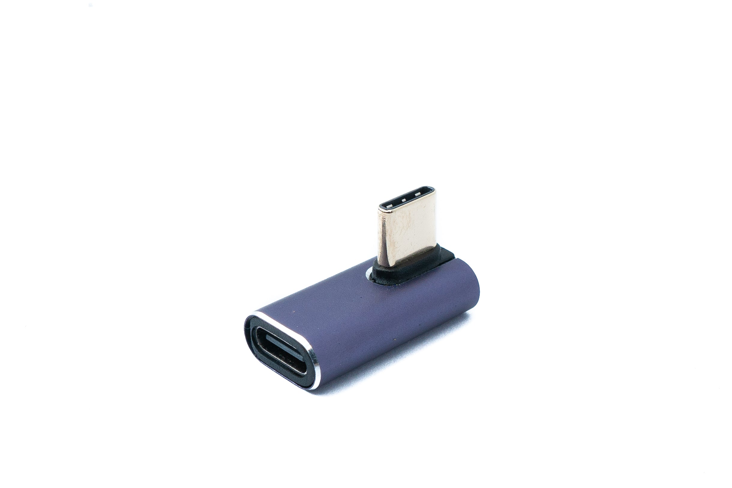 USB4 Adapter USB-C Stecker zu Buchse 40 Gbit/s 240 W gewinkelt grau | SYSTEM-S