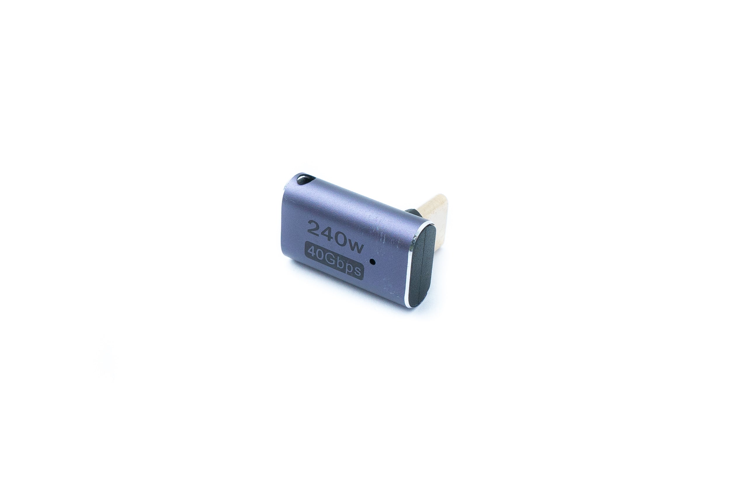 USB4-Adapter USB-C Buchse zu Buchse 40 Gbit/s gewinkelt grau | SYSTEM-S