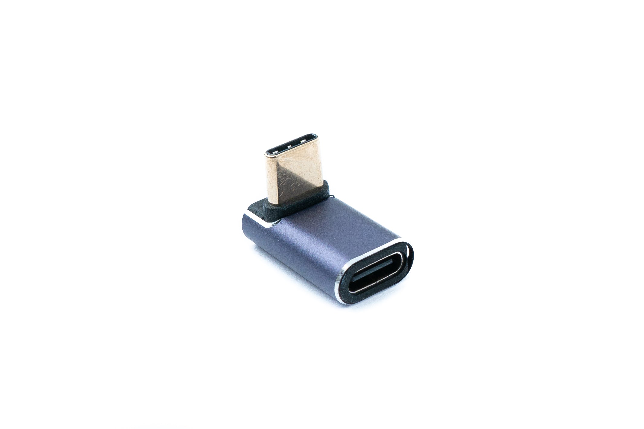 USB4-Adapter USB-C Buchse zu Buchse 40 Gbit/s gewinkelt grau | SYSTEM-S