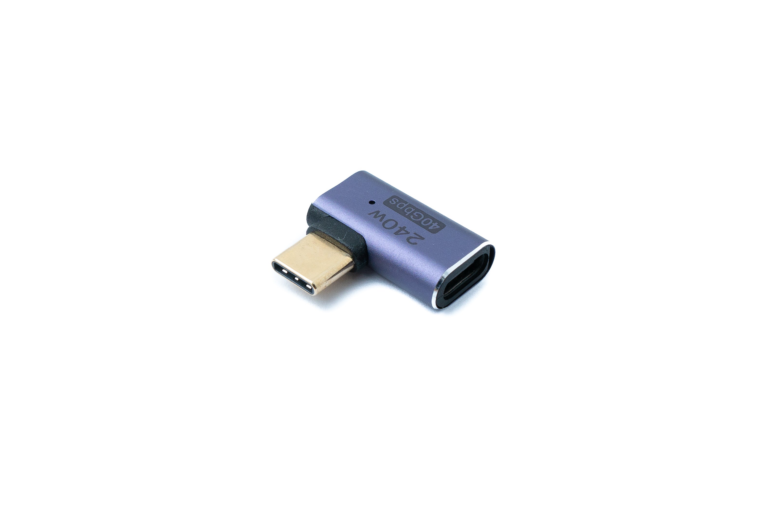 USB4 Adapter USB-C Stecker zu Buchse 240W 40 Gbit/s Winkel grau 85062365
