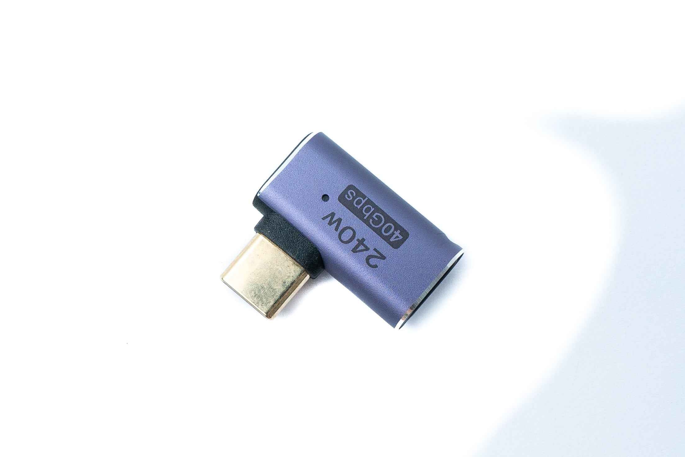 SYSTEM-S USB4 USB Adapter Typ C Stecker zu Buchse 240W 40 Gbit/s USB 4.0 Winkel Kabel in Grau