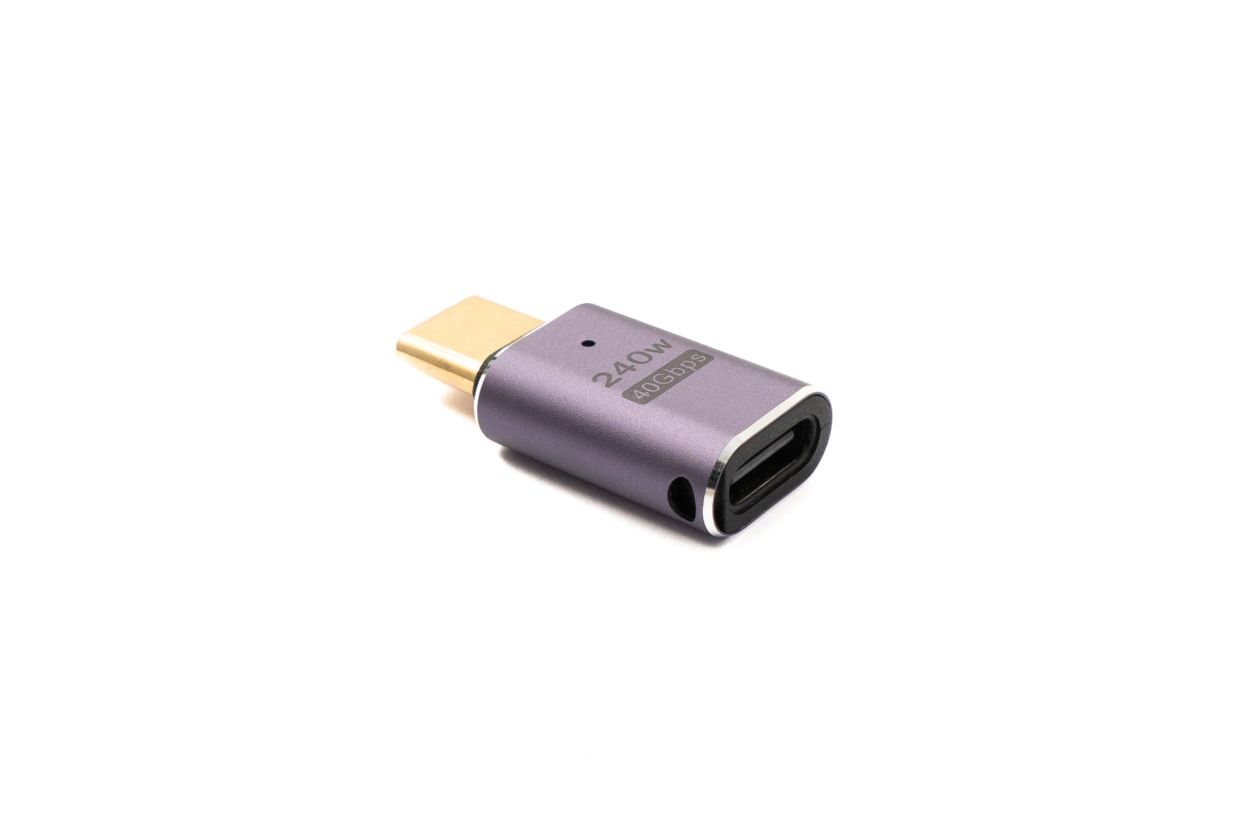 USB4 Adapter USB-C Stecker zu Buchse 40 Gbit/s 240 W grau | SYSTEM-S