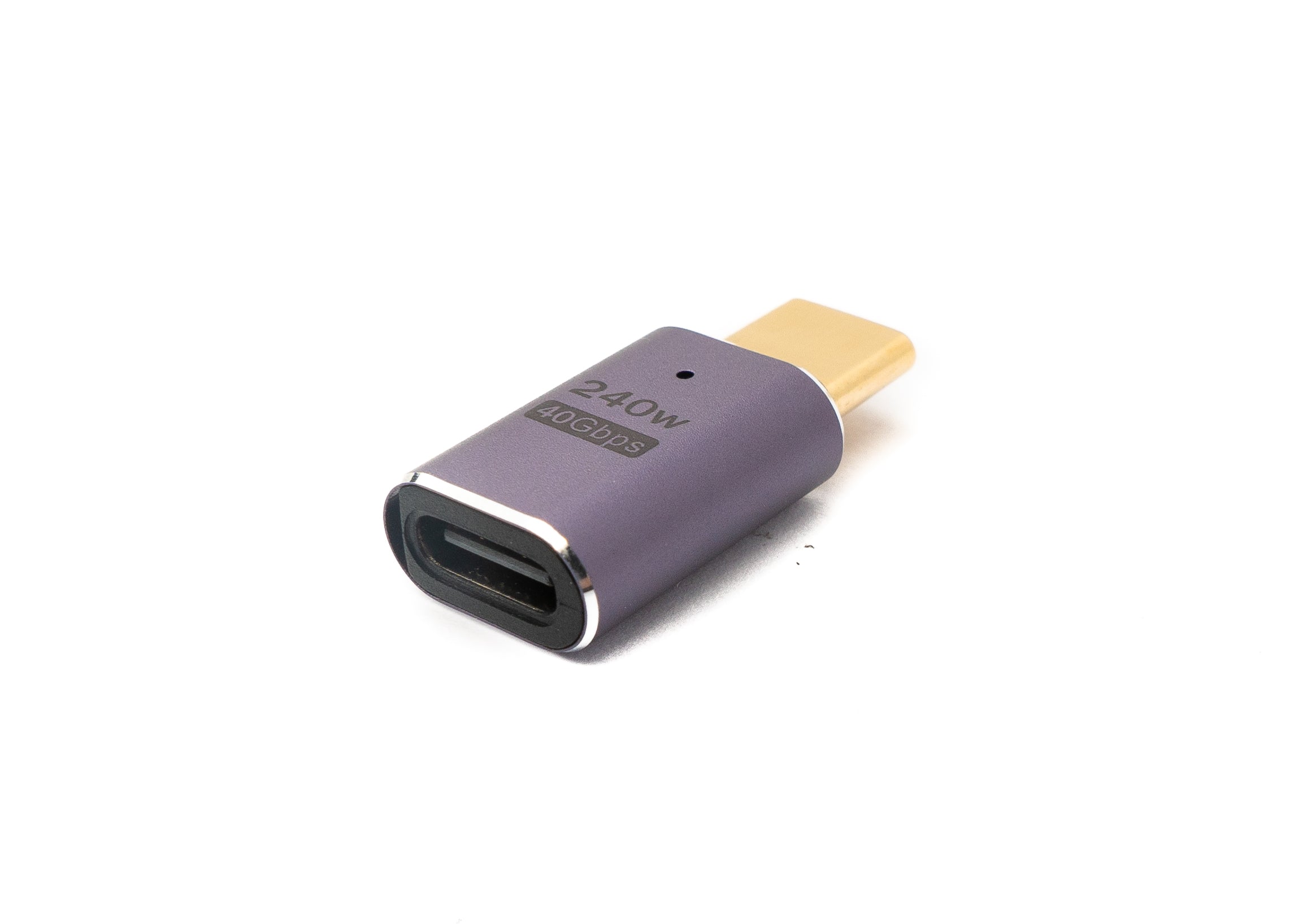 USB4 Adapter USB-C Stecker zu Buchse 40 Gbit/s 240 W grau | SYSTEM-S