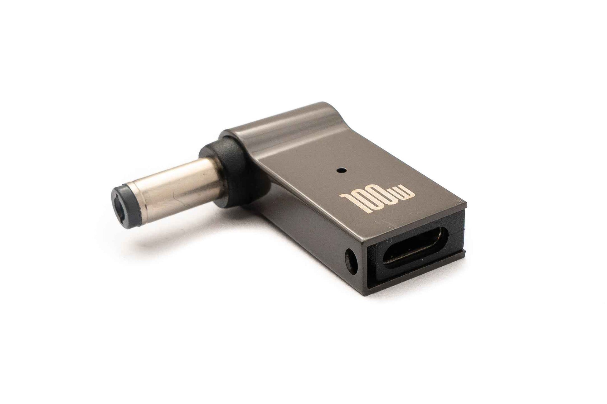 SYSTEM-S USB 3.1 Adapter Typ C Stecker zu DC 20V 5,5 x 2,1 mm Buchse in Grau