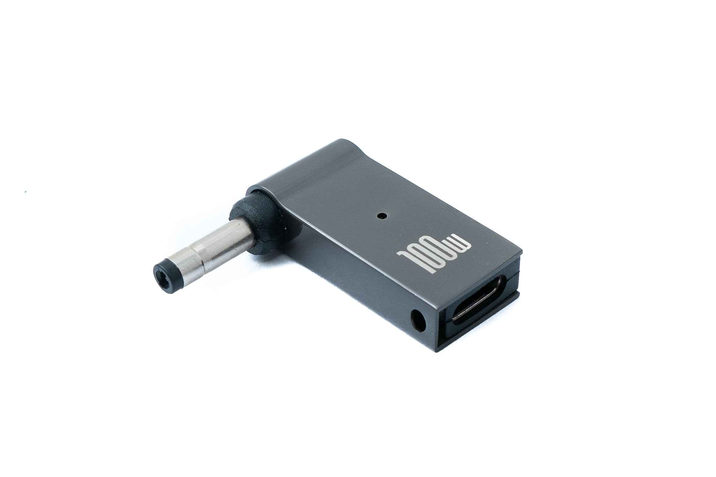 SYSTEM-S USB 3.1 Adapter Typ C Stecker zu DC 20V 4,0 x 1,7 mm Buchse in Grau