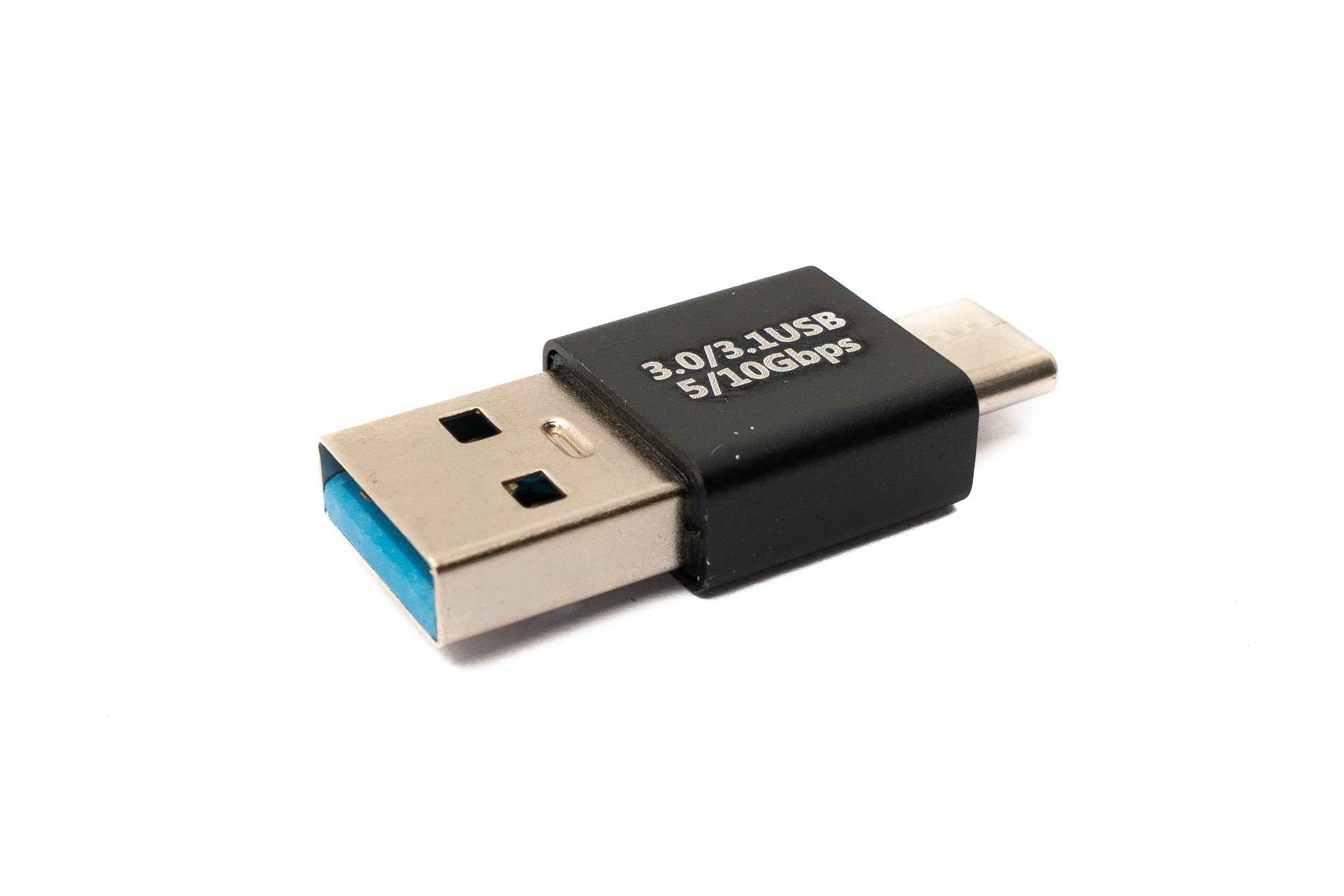 SYSTEM-S USB 3.0 Adapter Typ A Stecker zu 3.1 C Stecker Adapter 5 Gbit/s in Schwarz