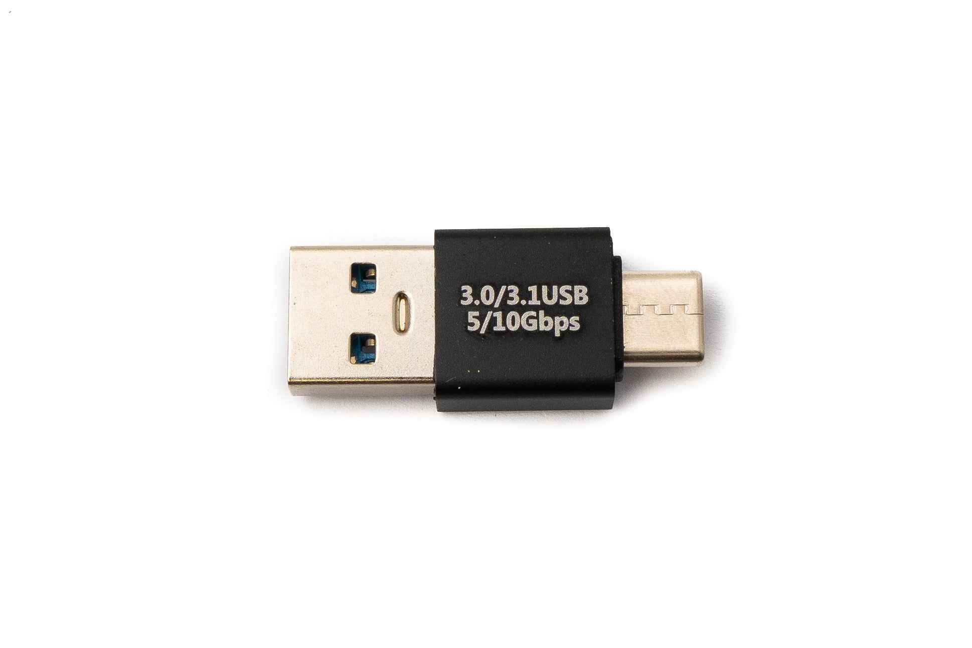 SYSTEM-S USB 3.0 Adapter Typ A Stecker zu 3.1 C Stecker Adapter 5 Gbit/s in Schwarz