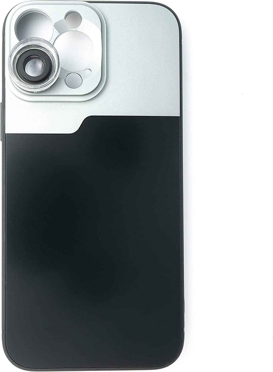 SYSTEM-S Makro Linse 30x Mikroskop Filter mit Hülle in Schwarz für iPhone 14 Pro Max