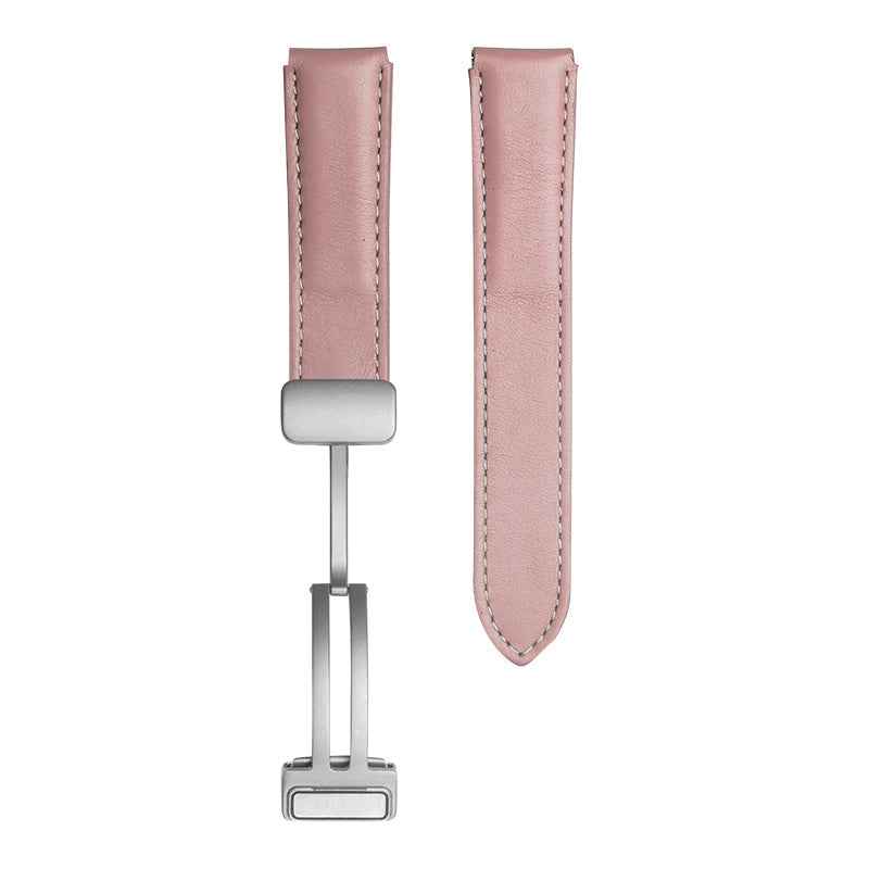 SYSTEM-S Armband 20 mm aus Leder für Samsung Galaxy Watch 5 4 Smartwatch in Pink